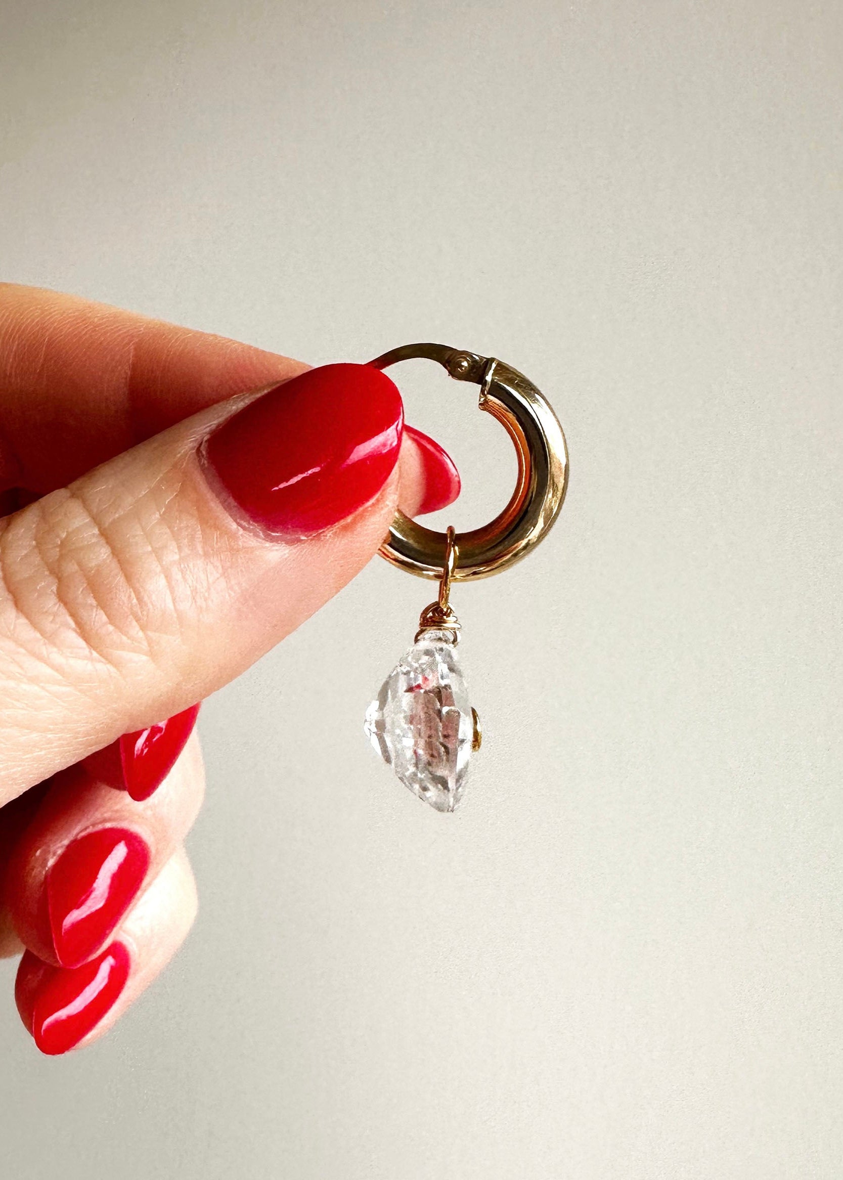 Quartz Hoop Charms