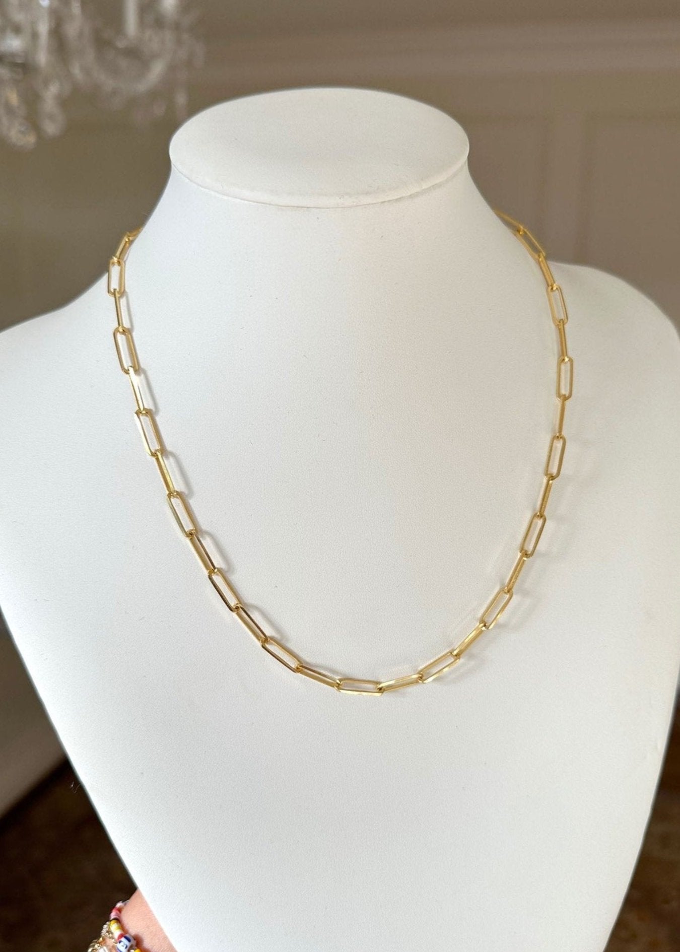 XL Paper Clip Necklace (10k Solid Gold)