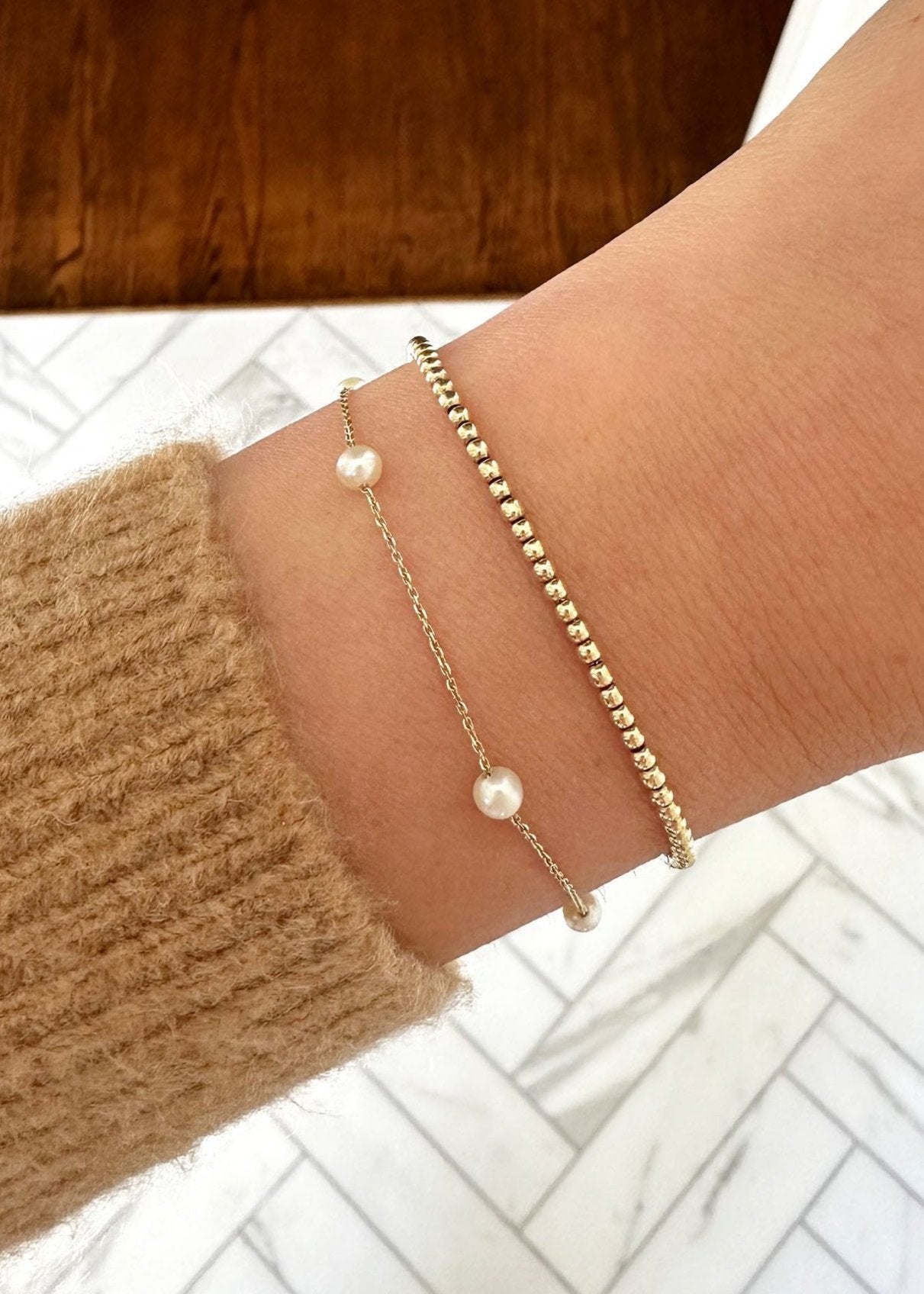 Pearl Bracelet - 10k Gold