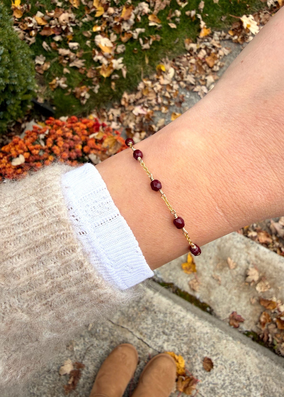 Haven Bracelet - Dark Red Brown