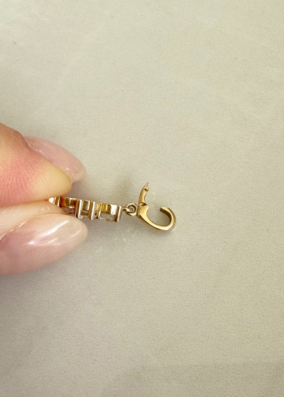 Diamond Cross Charm - 14k Gold