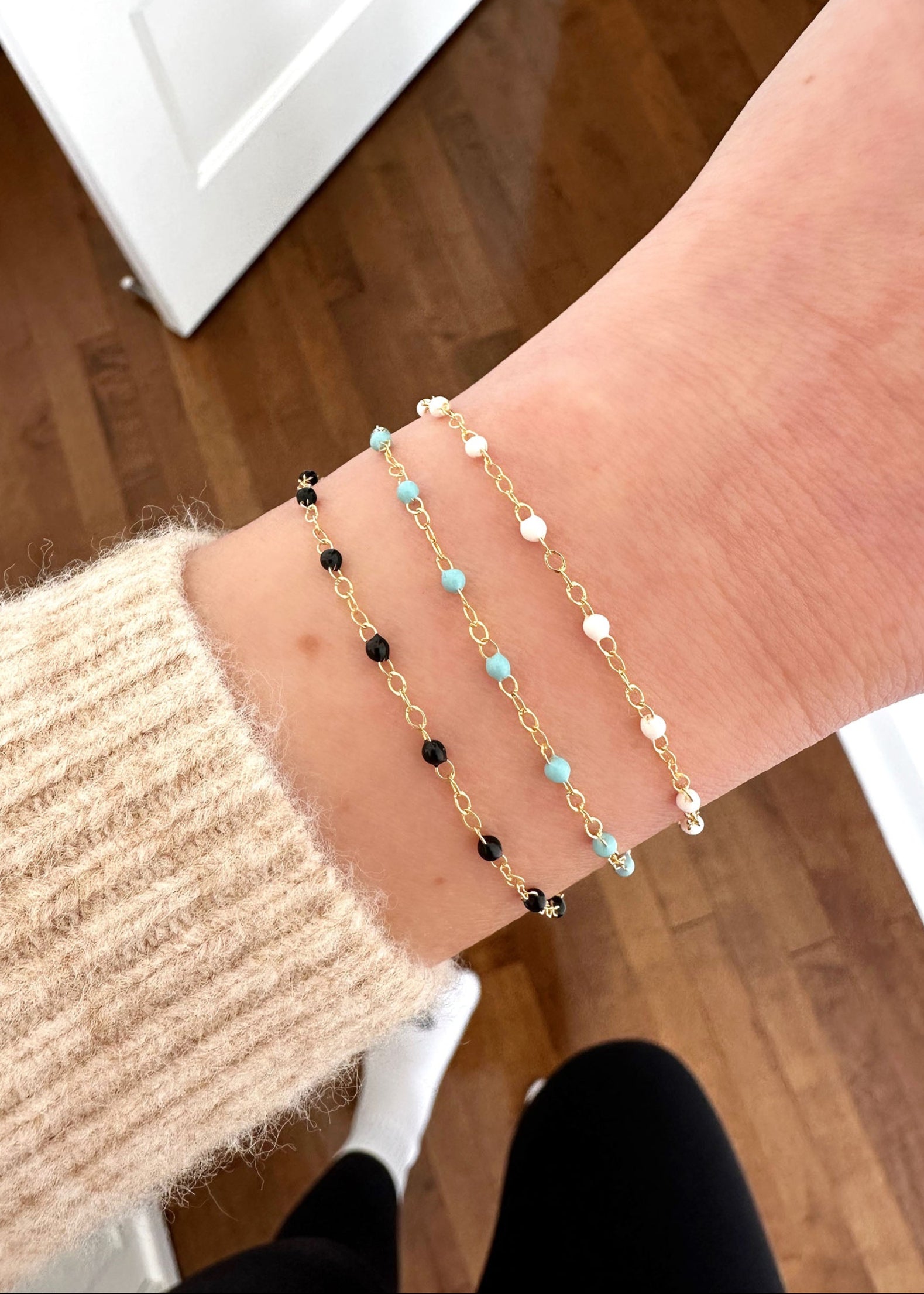 Enamel Bracelet - 14k Gold