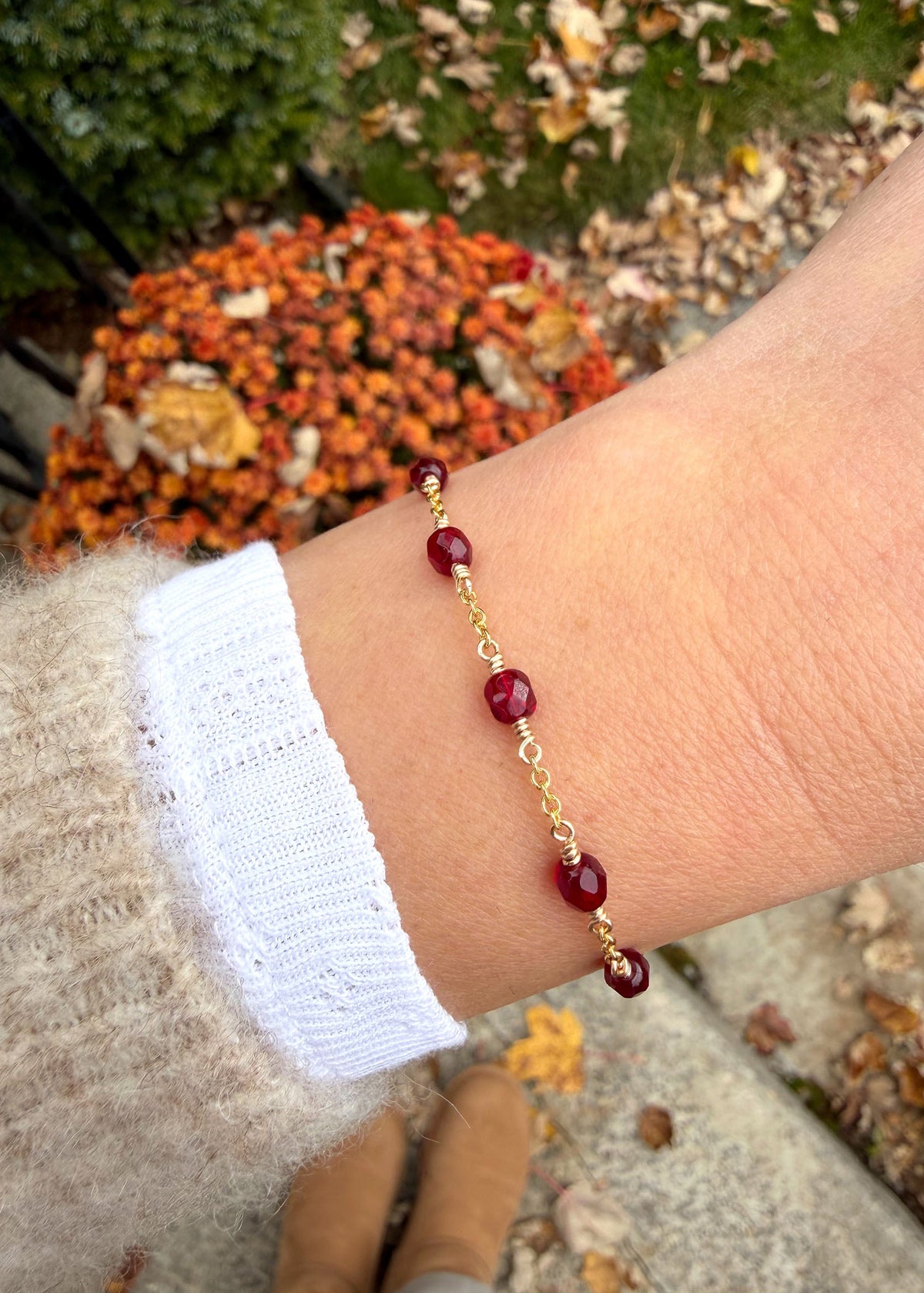 Haven Bracelet - Garnet