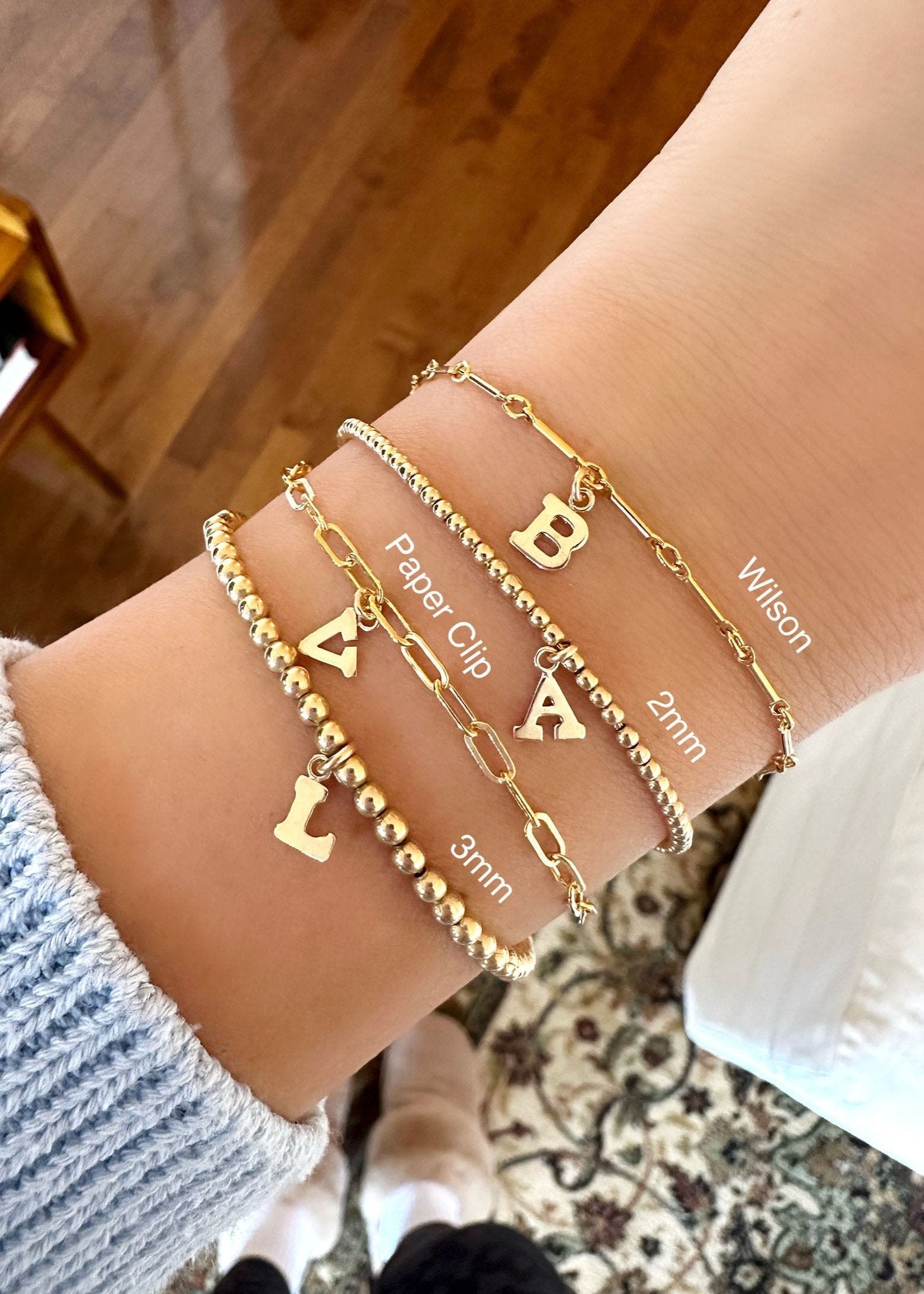Initial Gold Bracelet