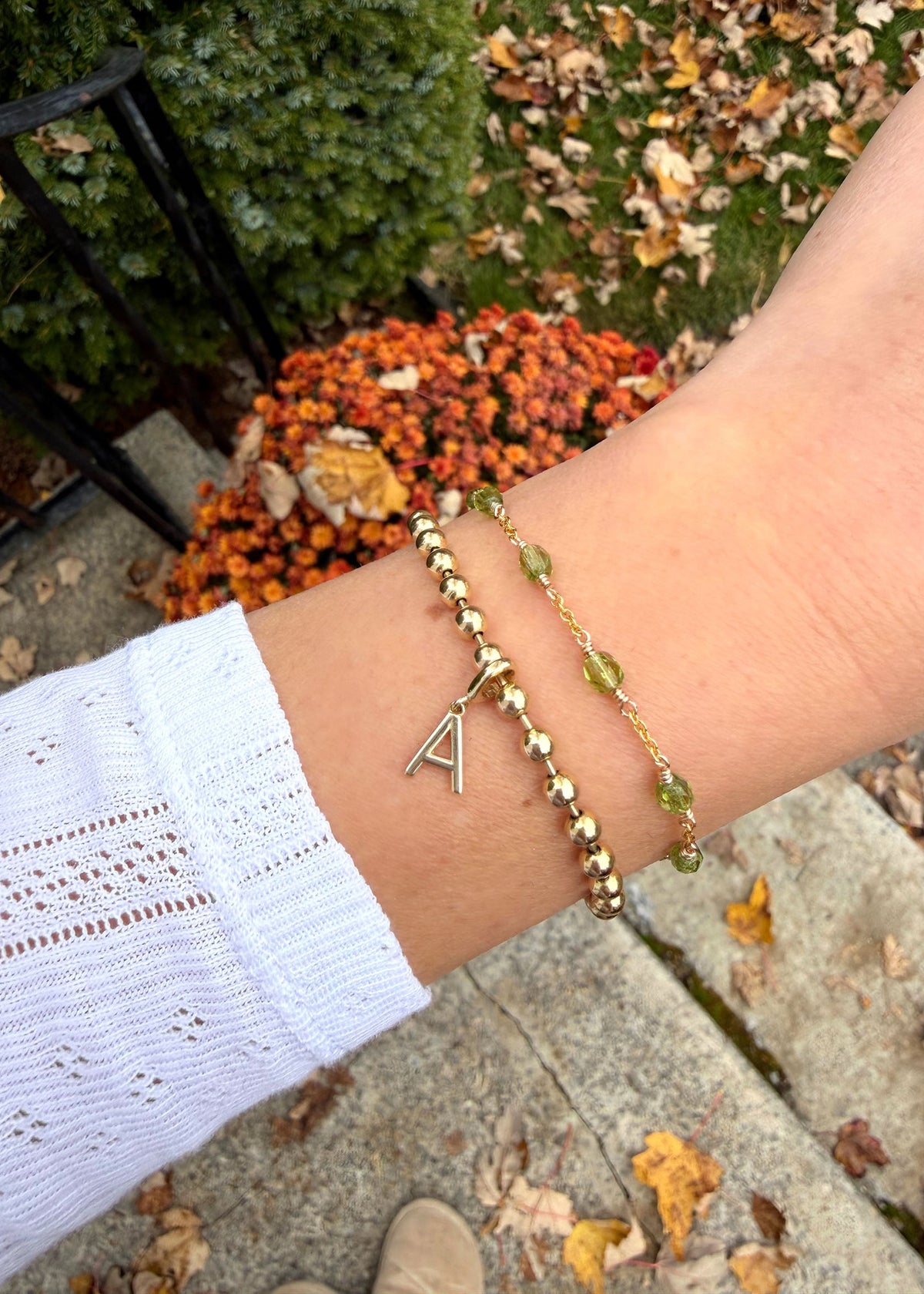 Letter Charm Clasp - 14k Gold