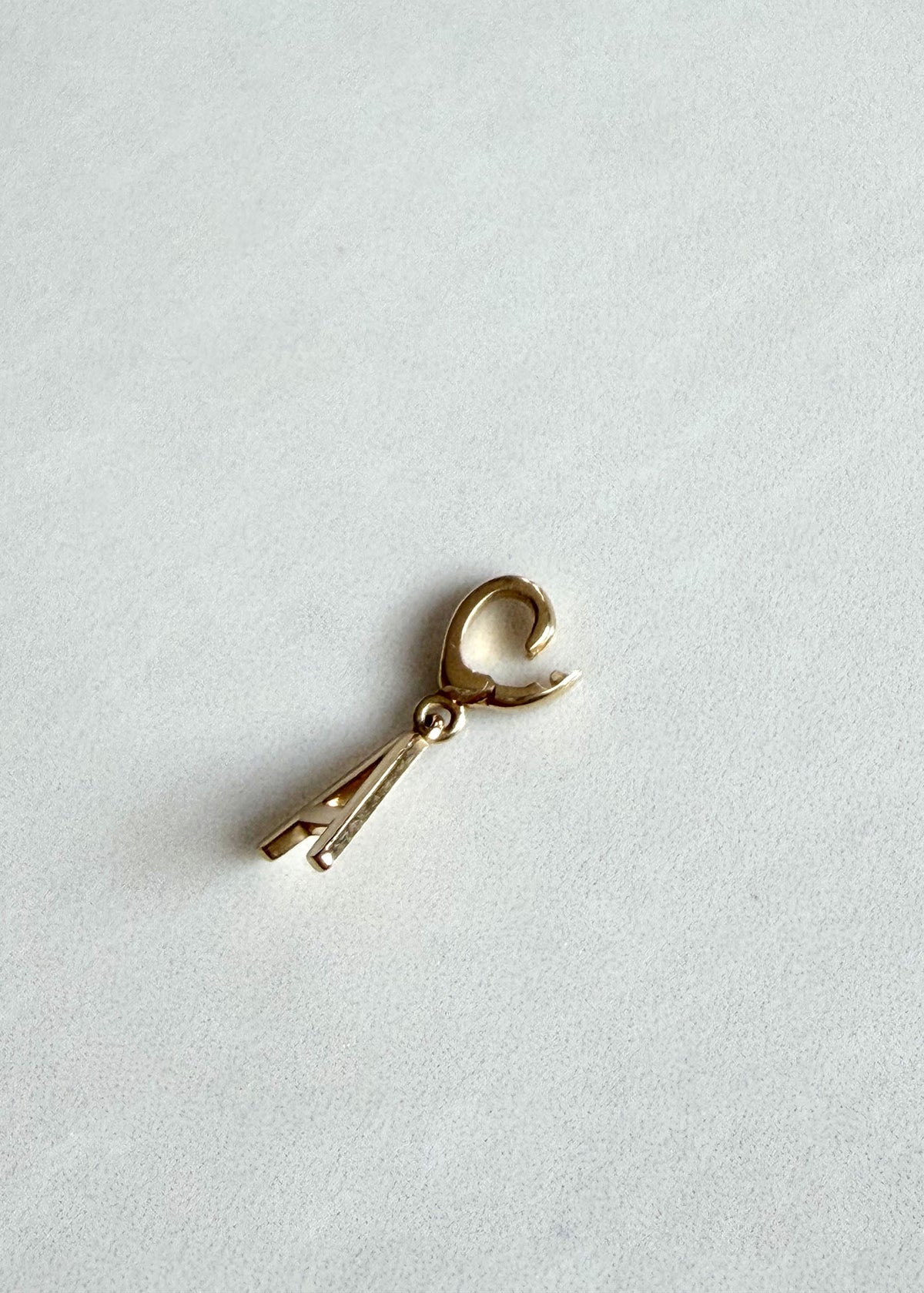 Letter Charm Clasp - 14k Gold