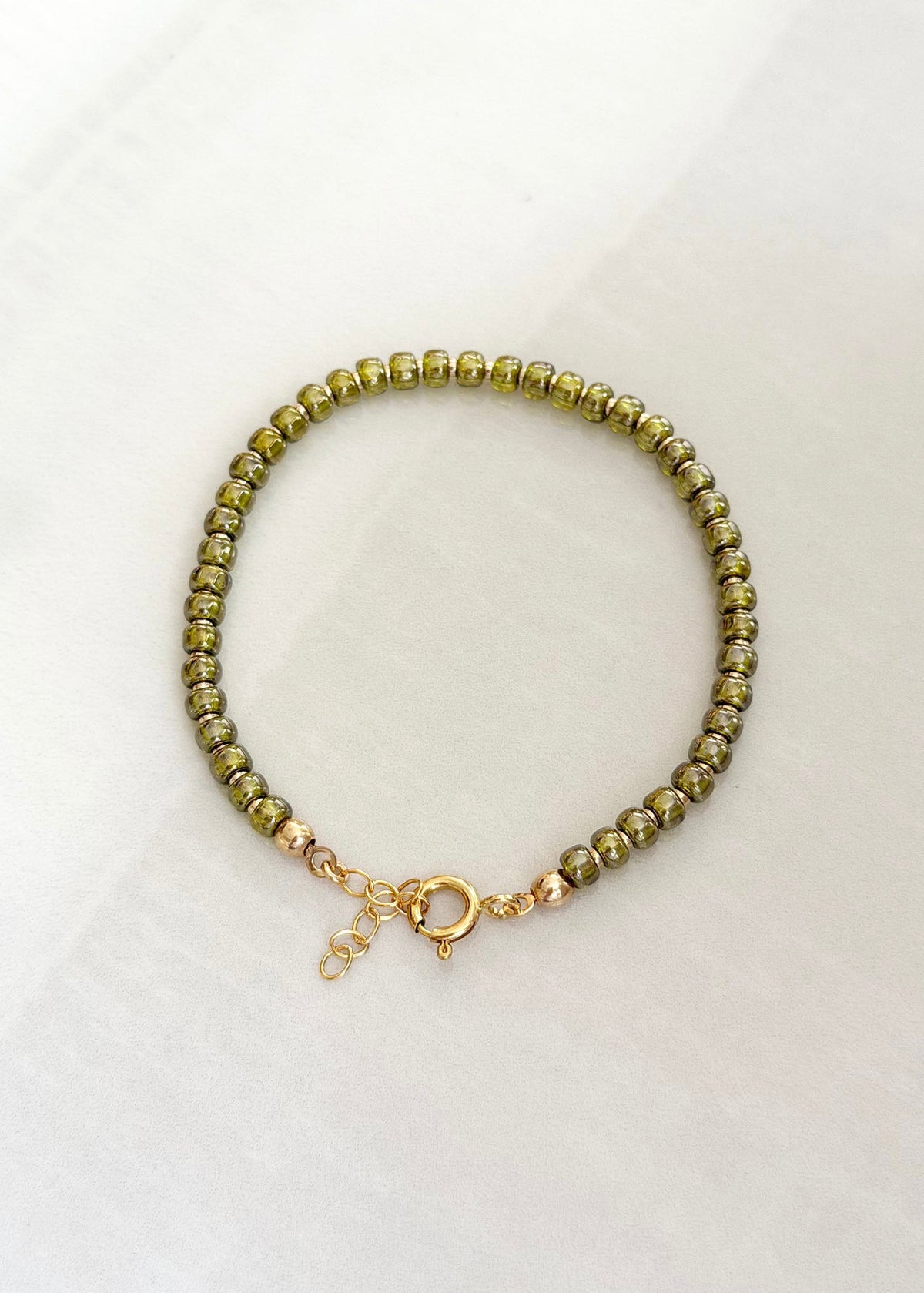 Olive Beaded Bracelet