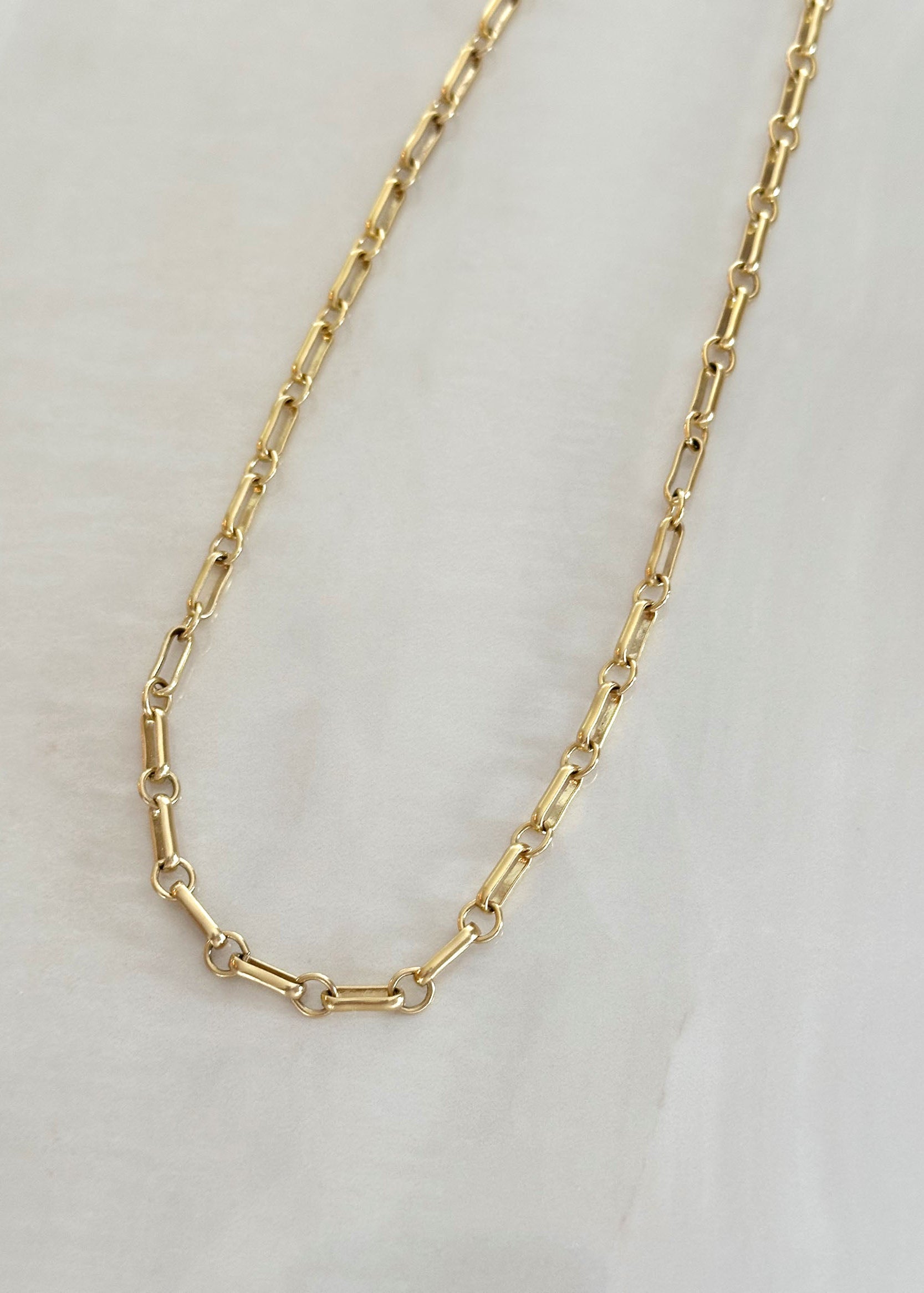 Paper Clip Style Necklace - 14k Gold Filled
