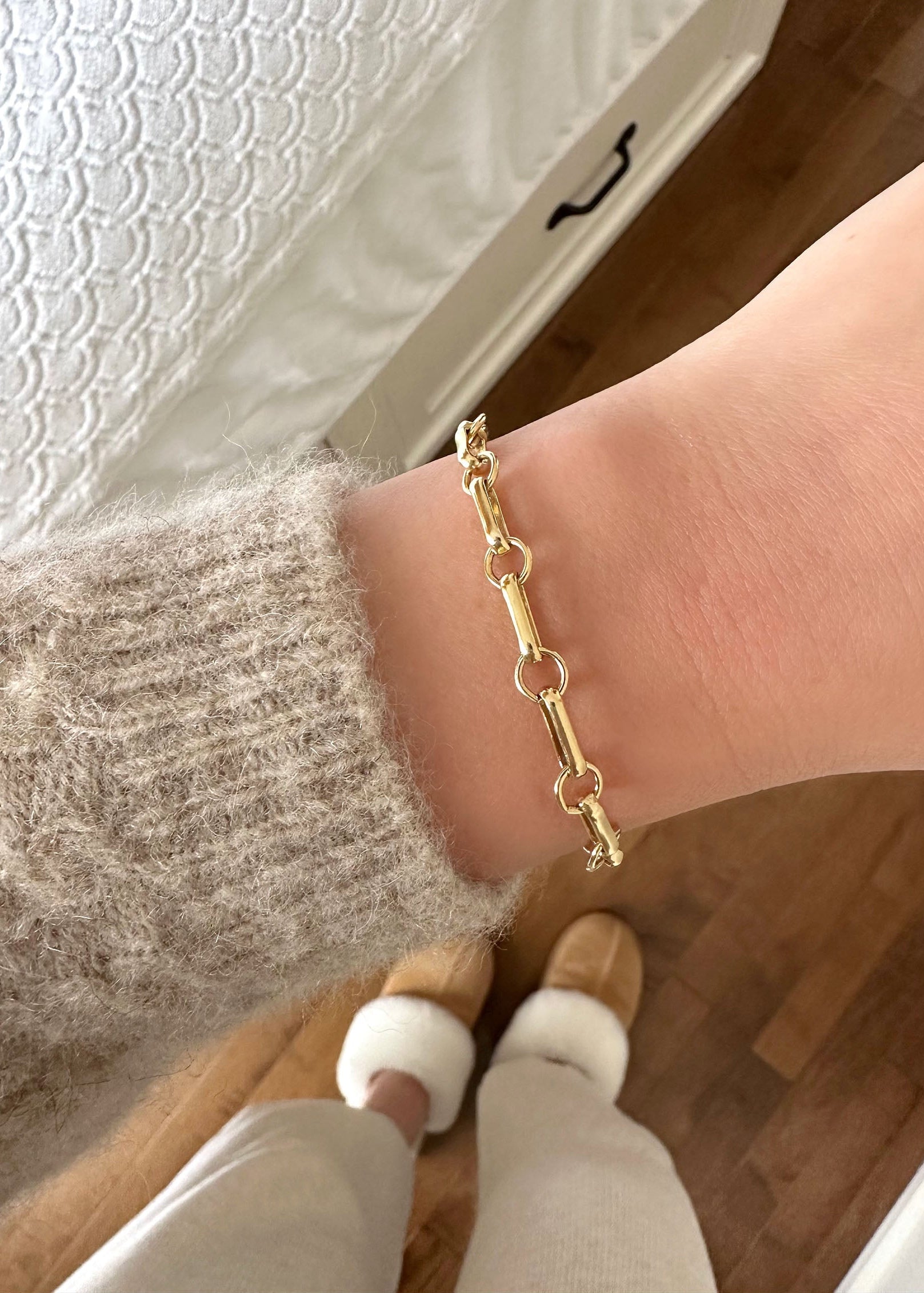 Paper Clip Style Bracelet - 14k Gold Filled