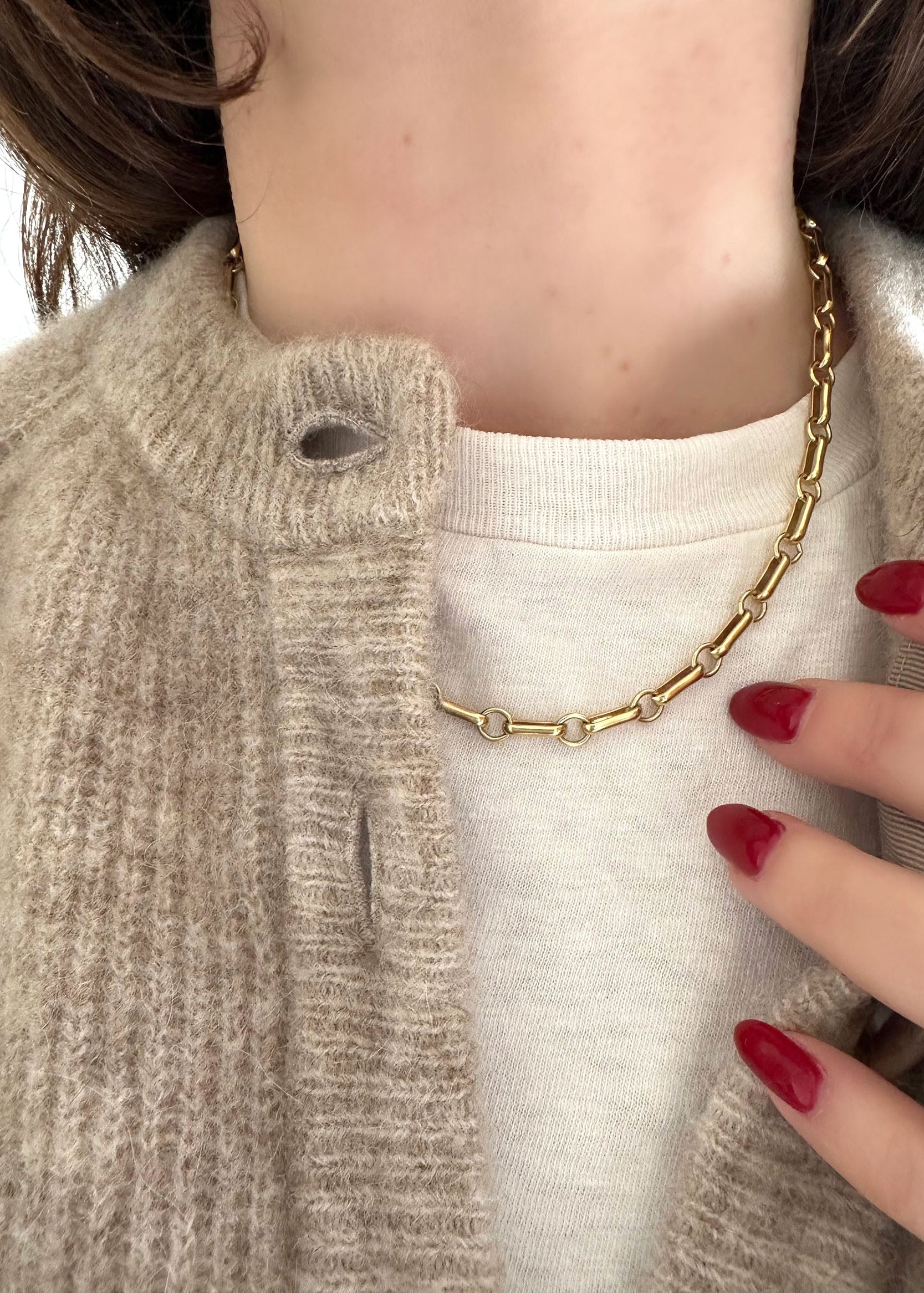Paper Clip Style Necklace - 14k Gold Filled