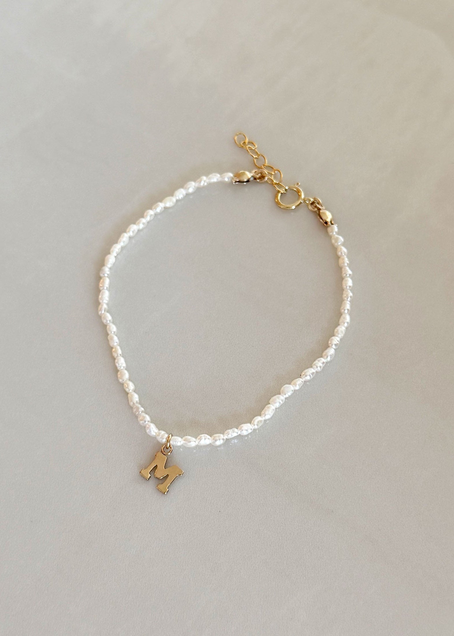 Initial Mini Pearl Bracelet