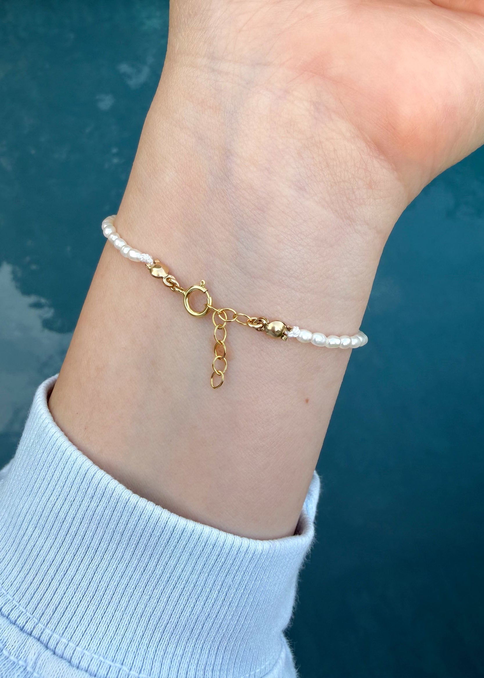 Initial Mini Pearl Bracelet