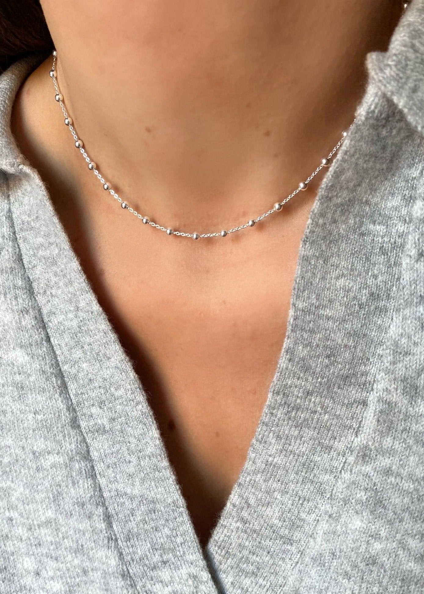 Silver Satellite Necklace