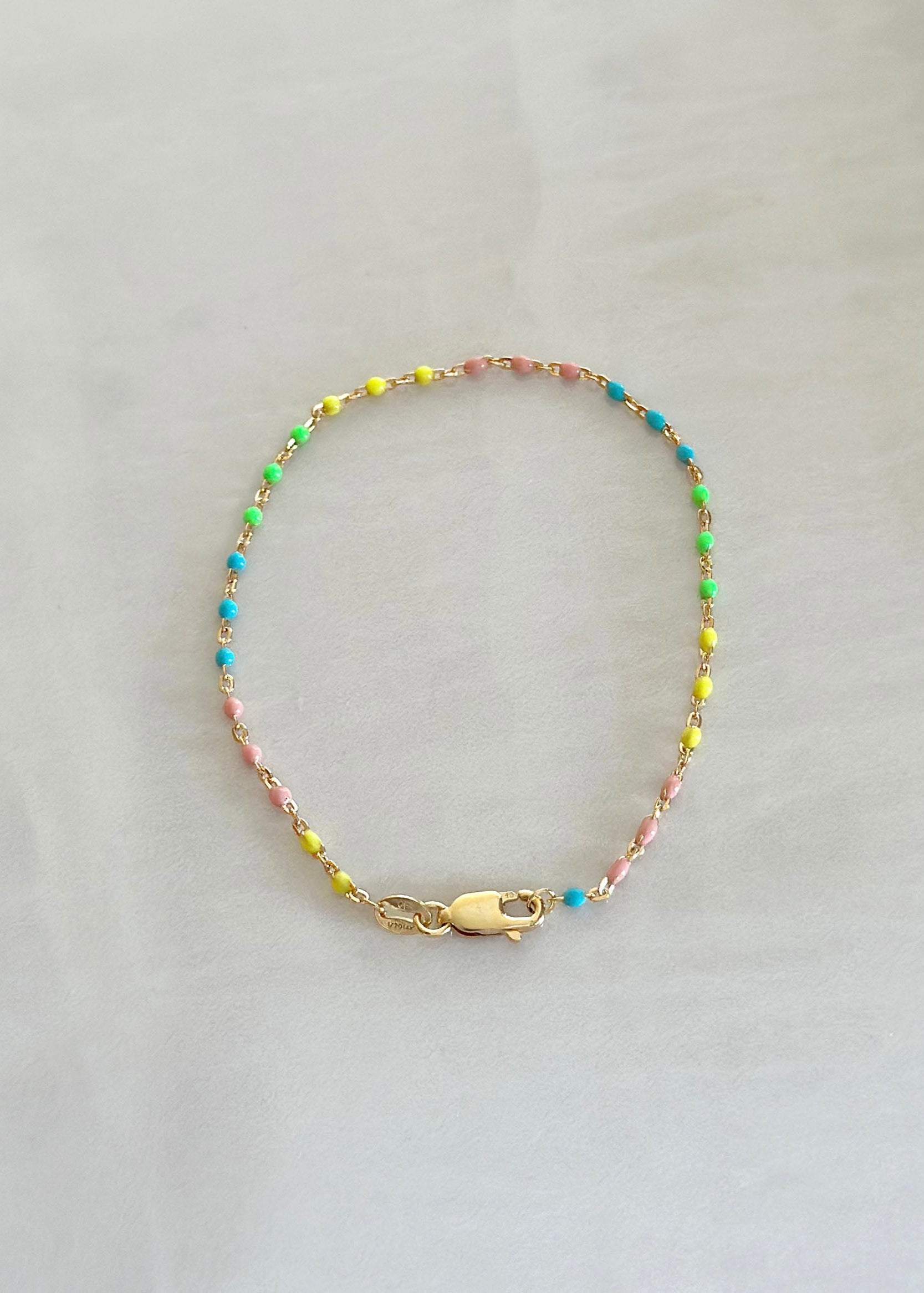 Multicolor Enamel Bracelet - 14k Gold Filled