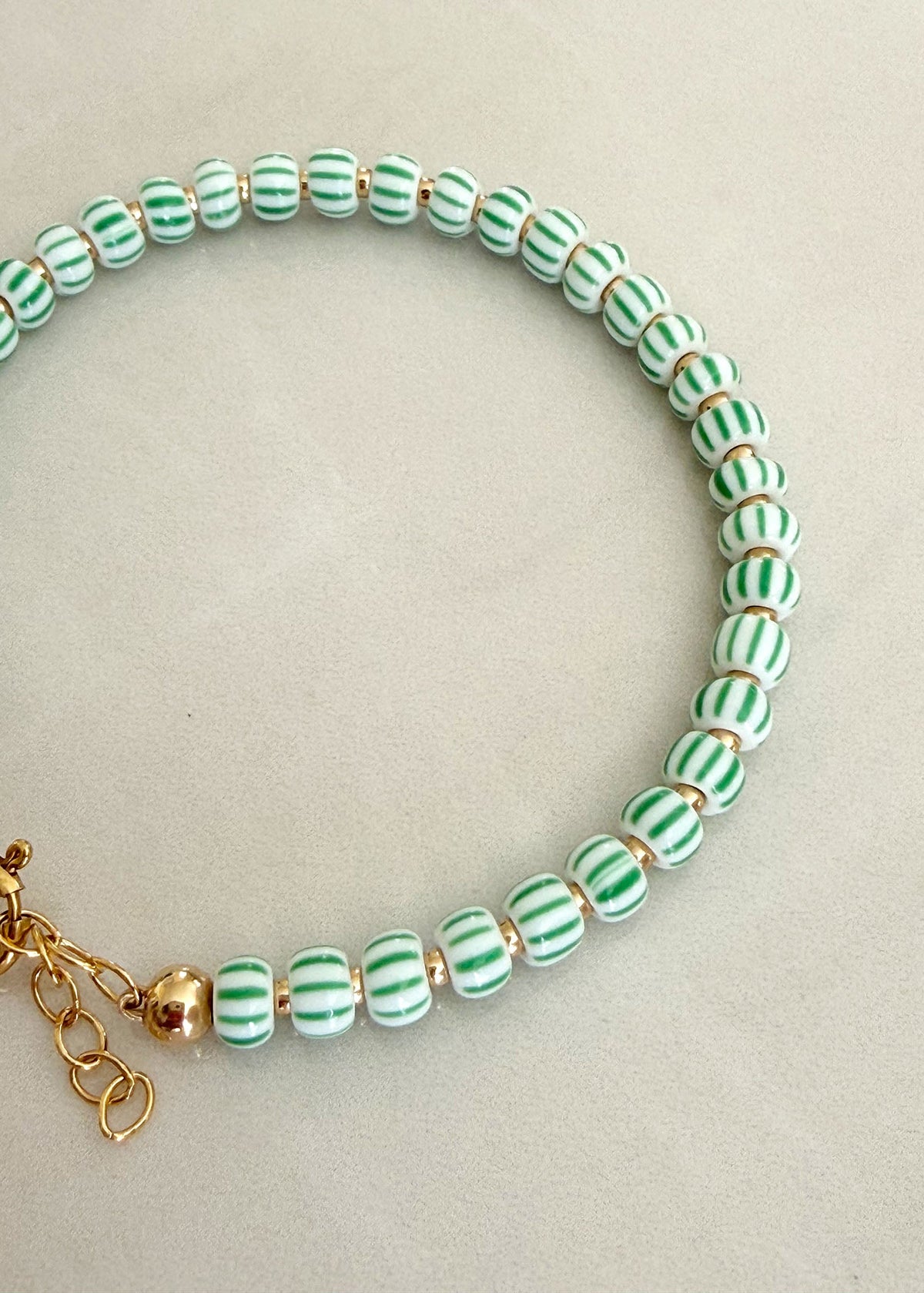 Green Striped Bracelet