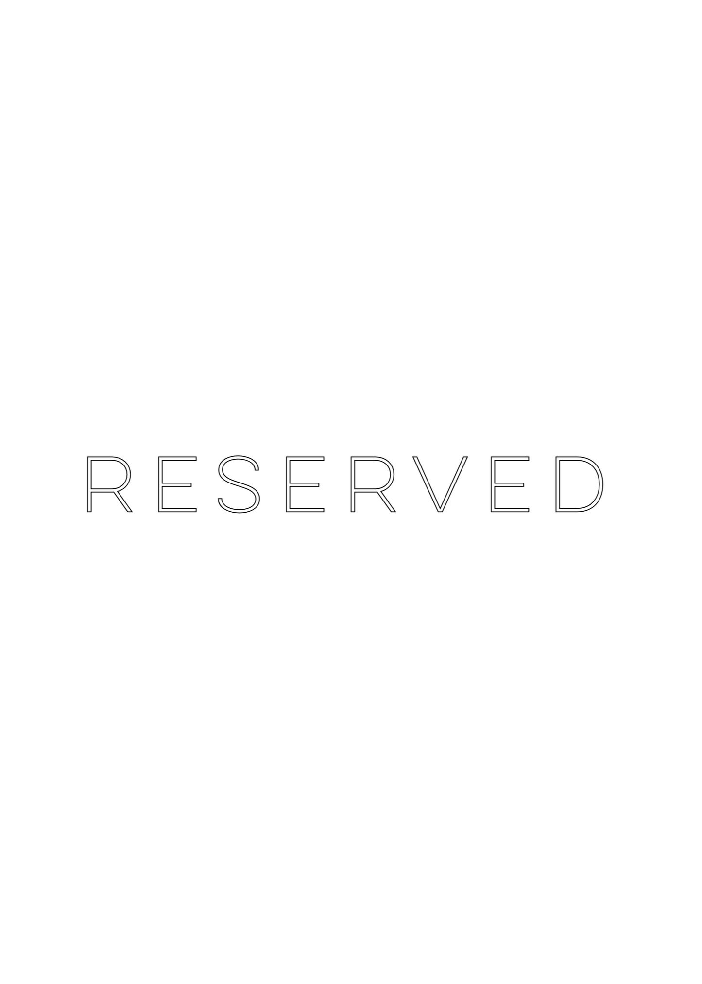 Reserved for Ann