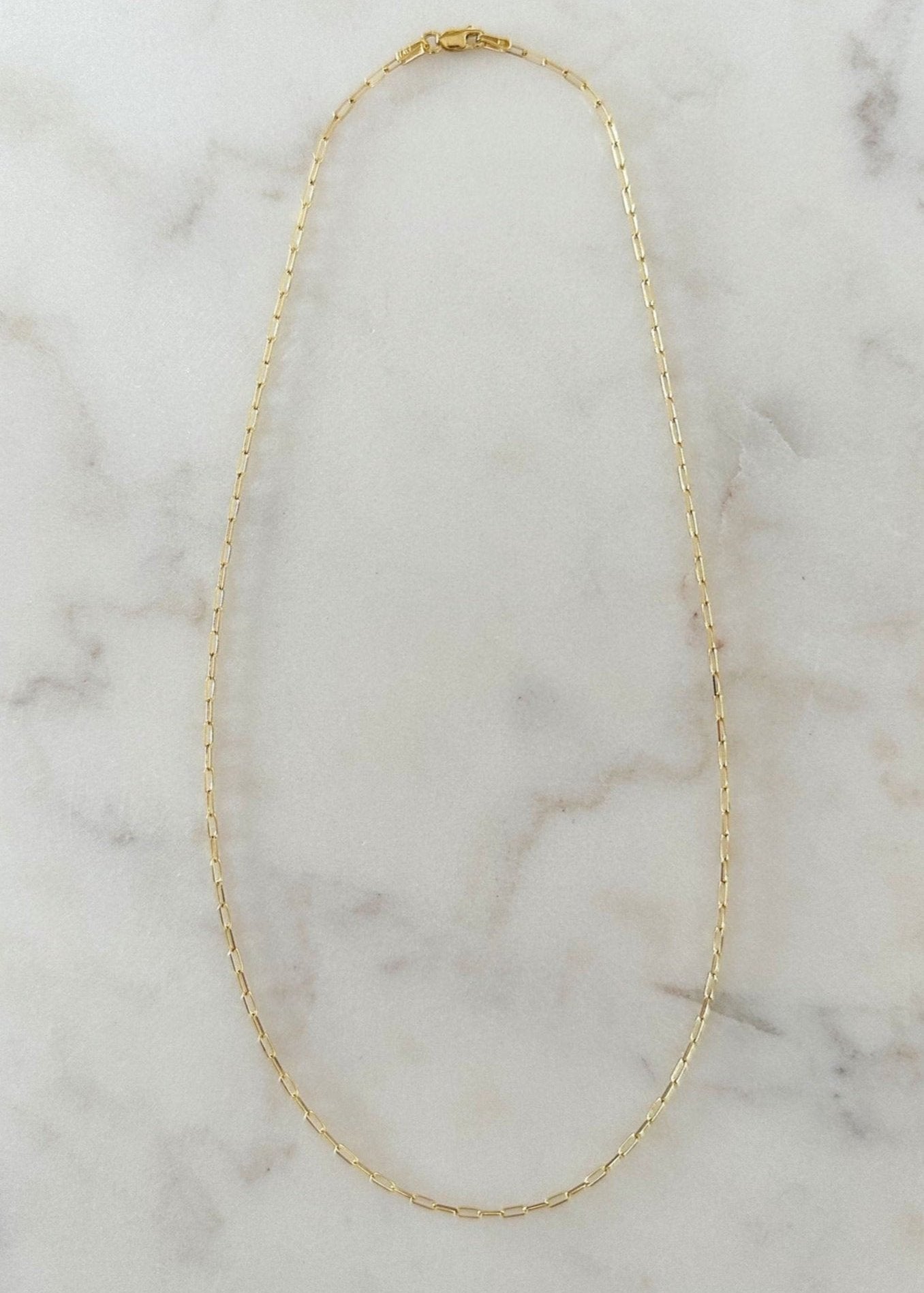 Dainty Paper Clip Necklace