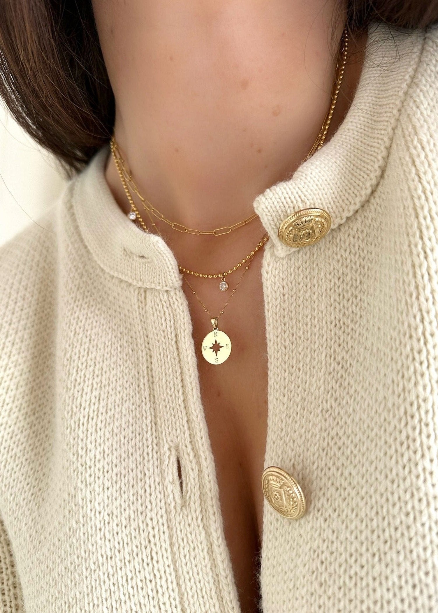 Compass Pendant (10k Solid Gold)