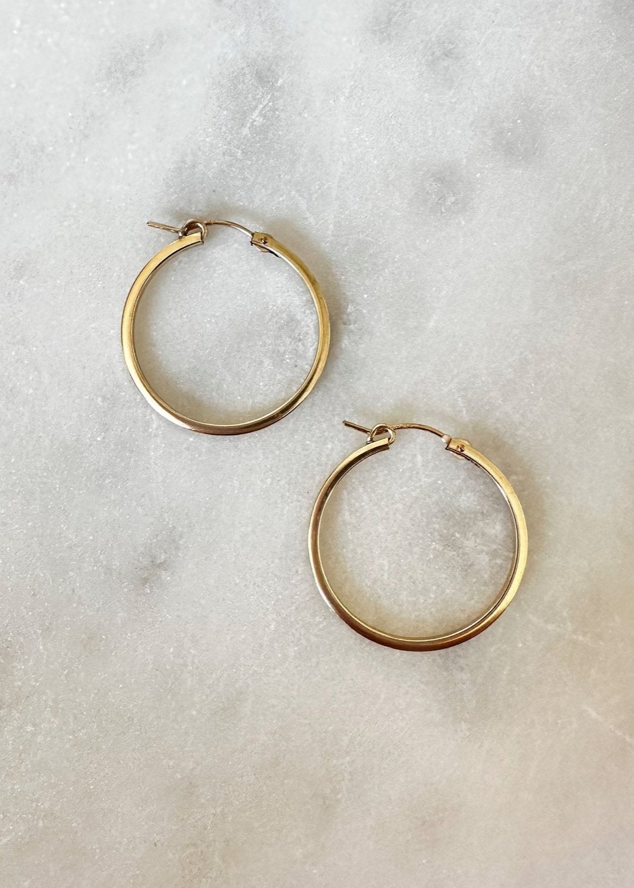 Squared Gold Hoops