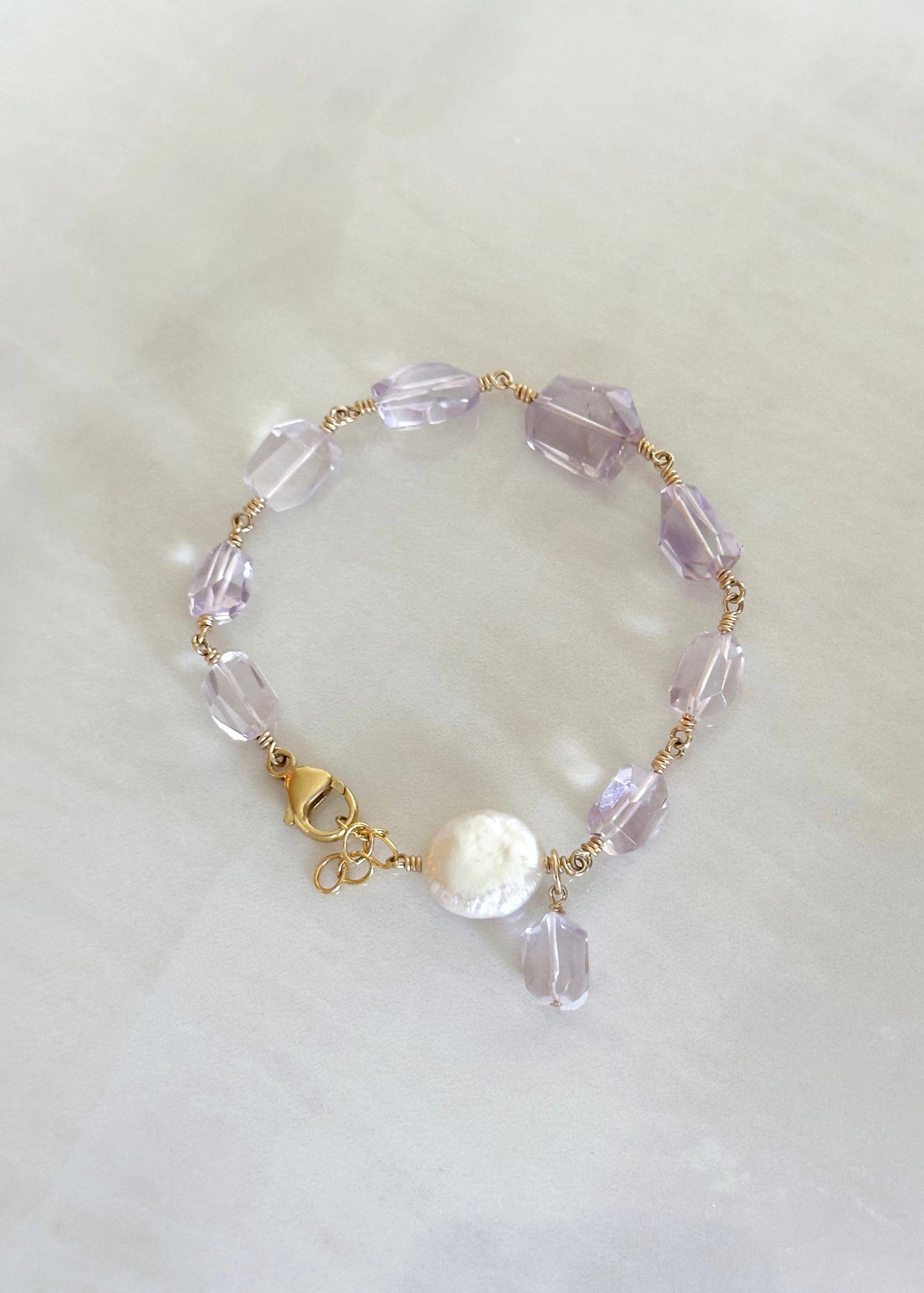 Amethyst Bracelet - 14k Gold Filled