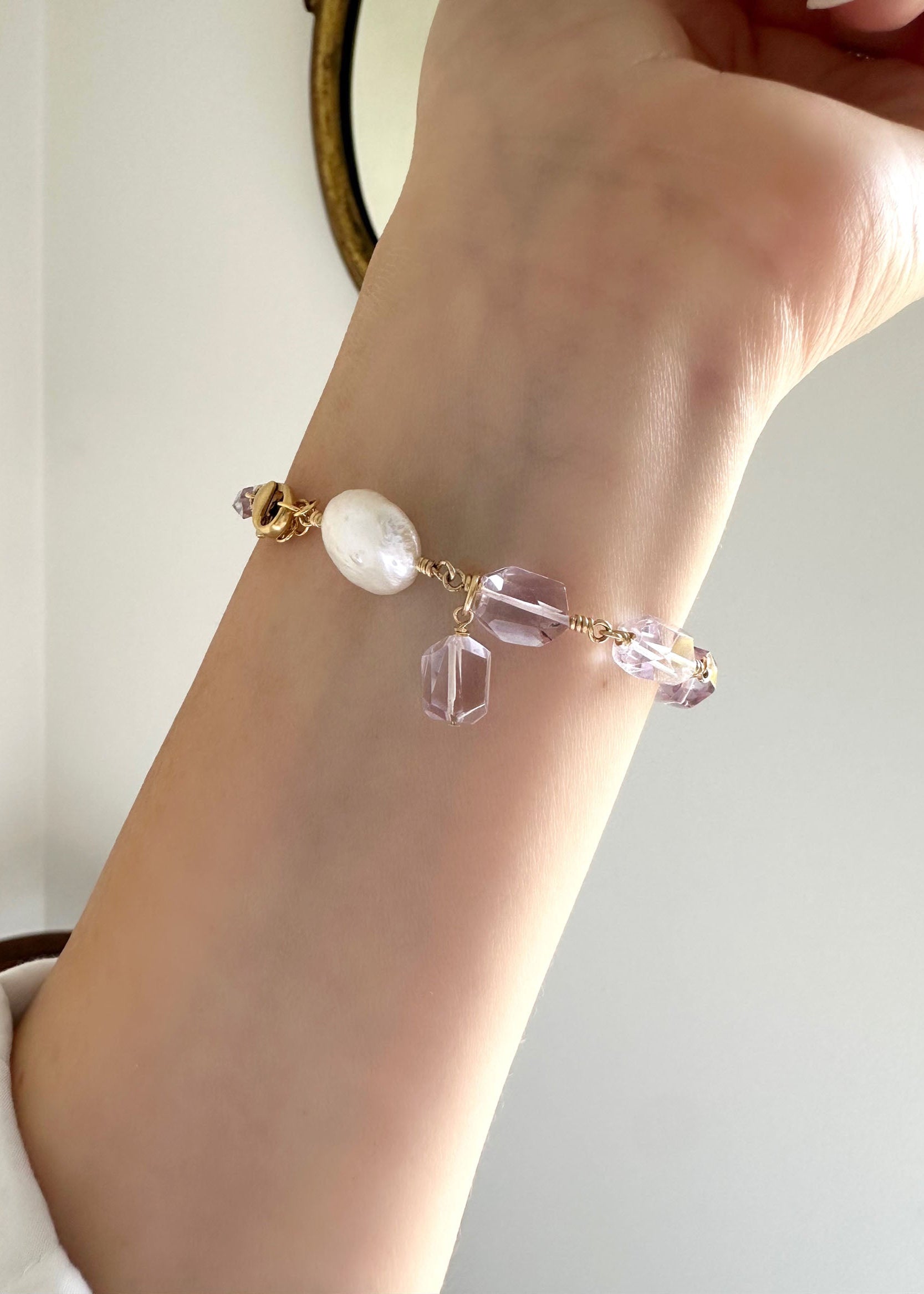 Amethyst Bracelet - 14k Gold Filled