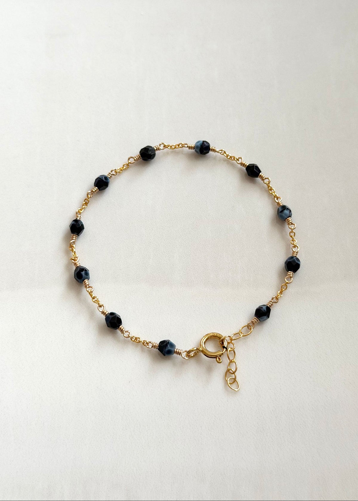 Haven Bracelet - Marble Black Blue