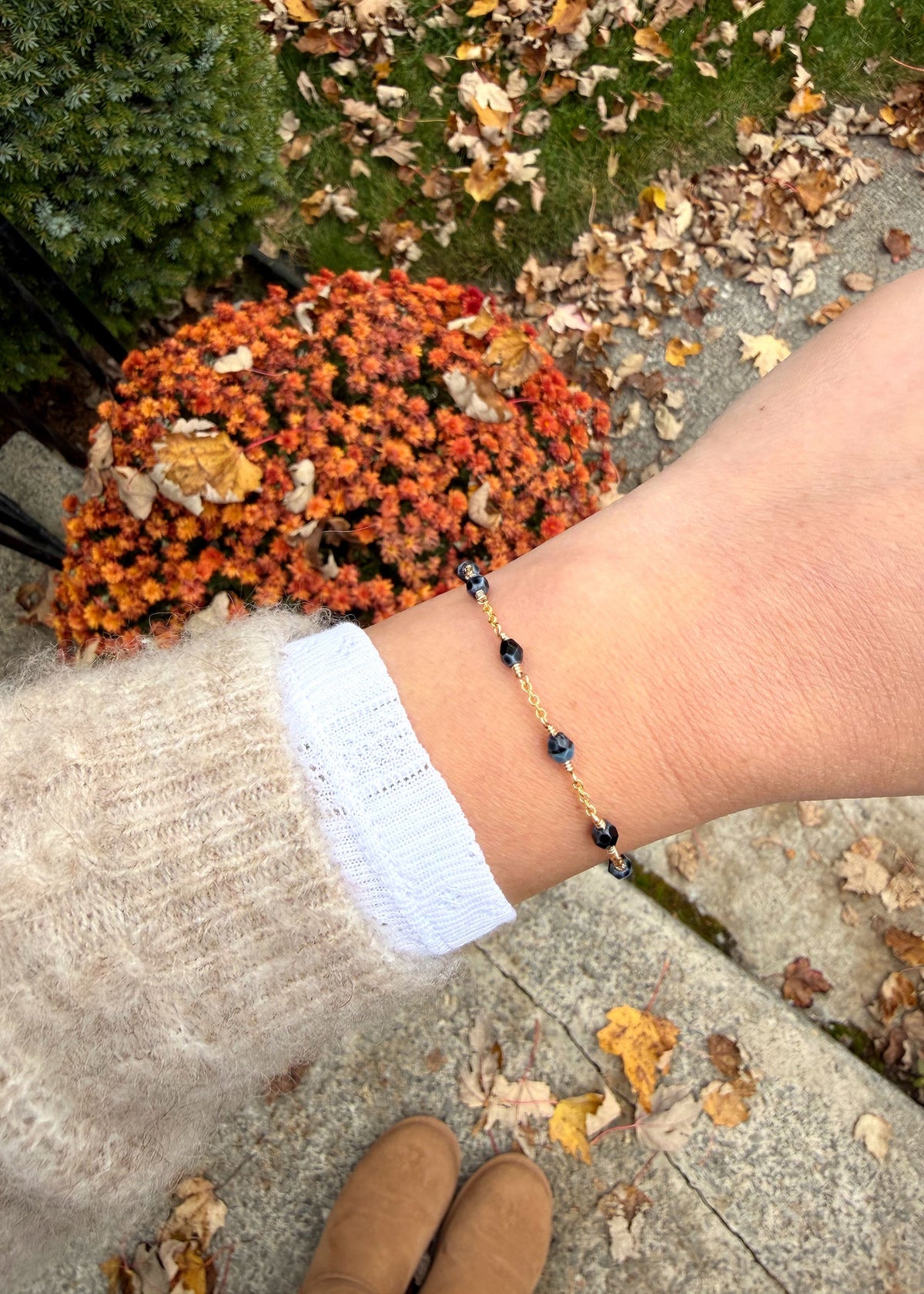 Haven Bracelet - Marble Black Blue