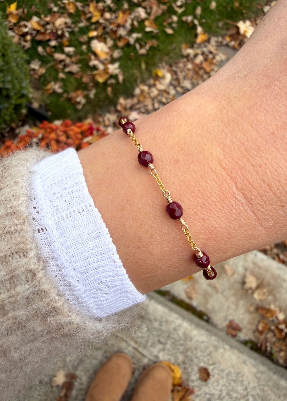 Haven Bracelet - Dark Red Brown