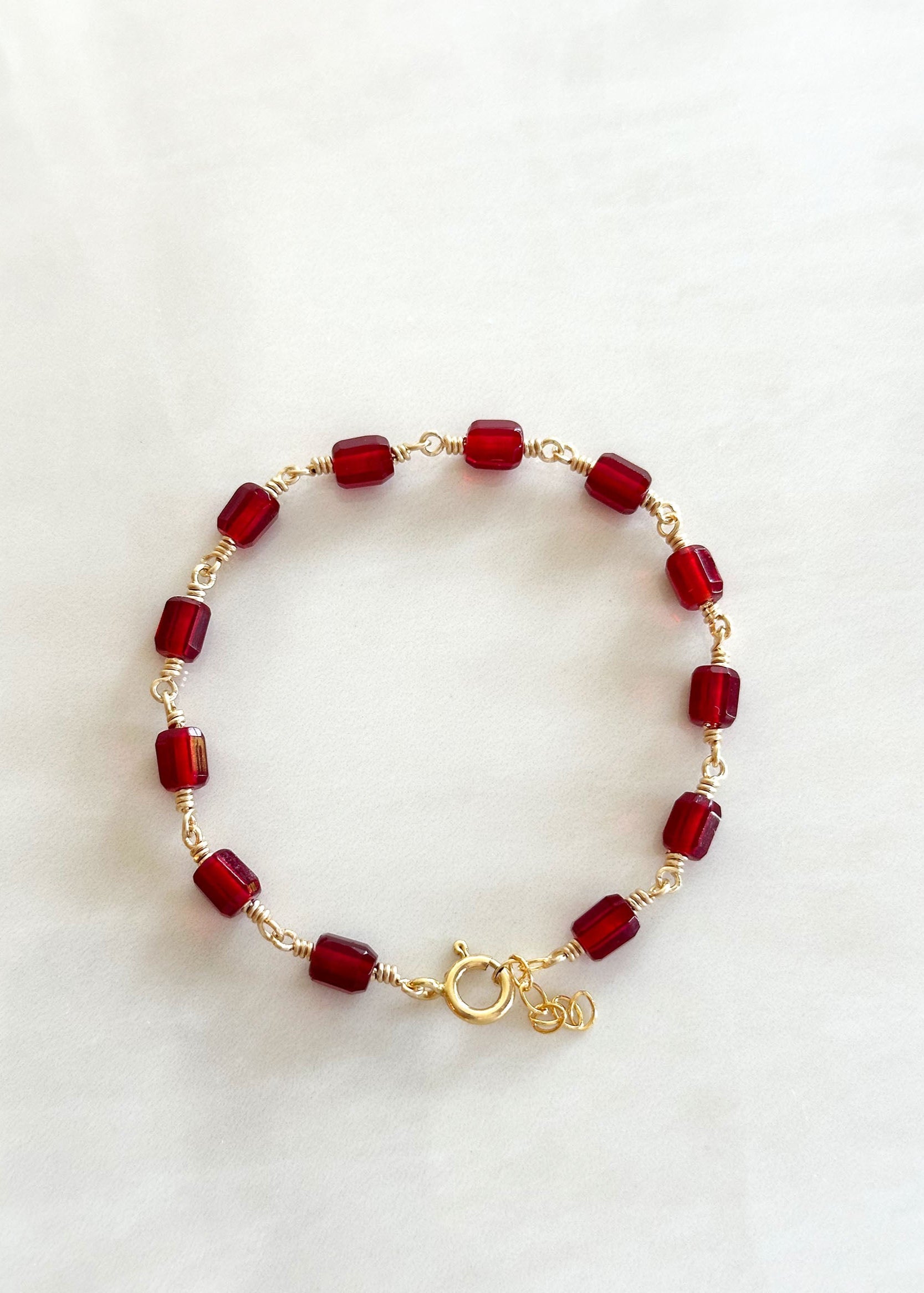 Cabrillo Bracelet - Garnet Red