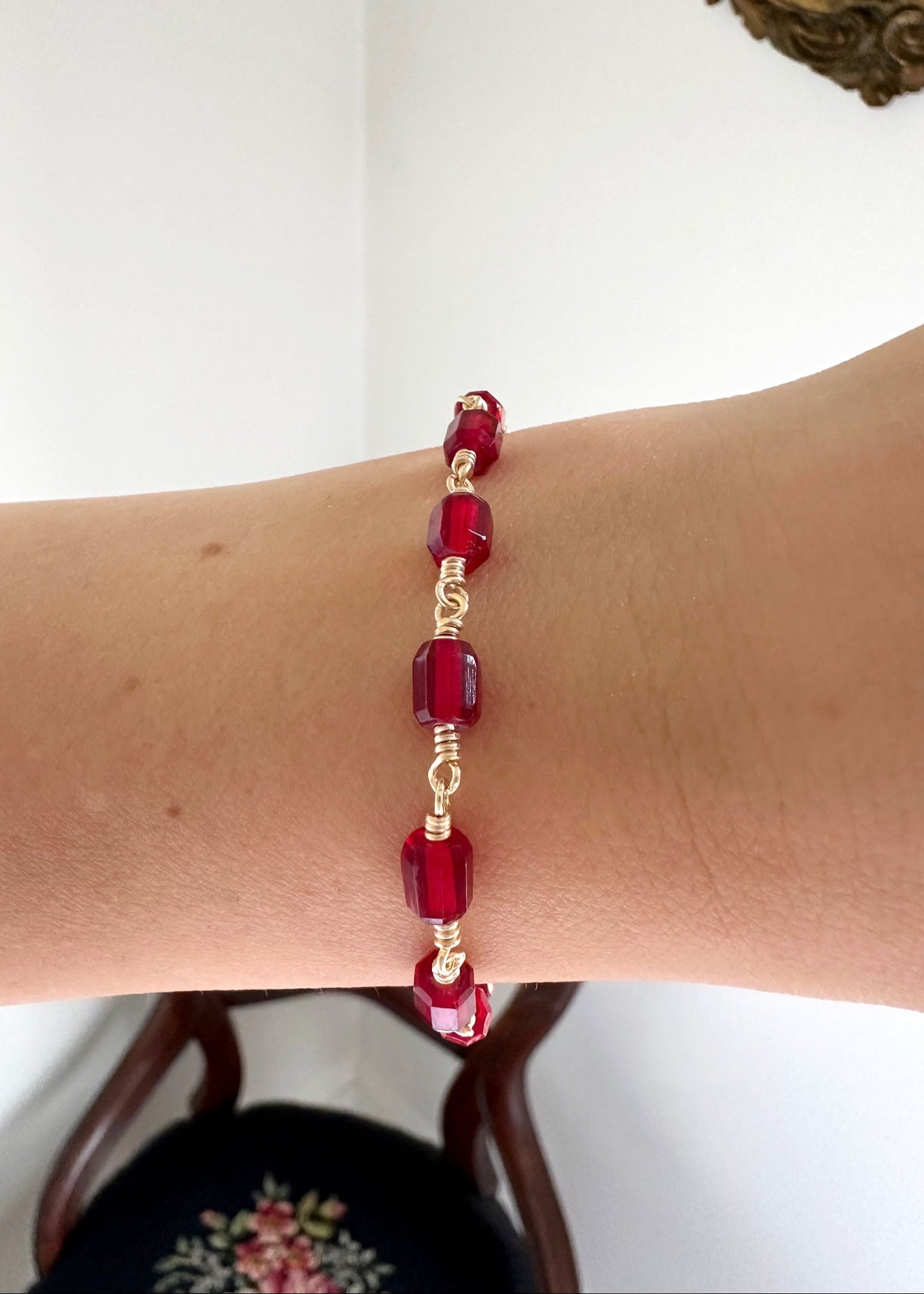 Cabrillo Bracelet - Garnet Red