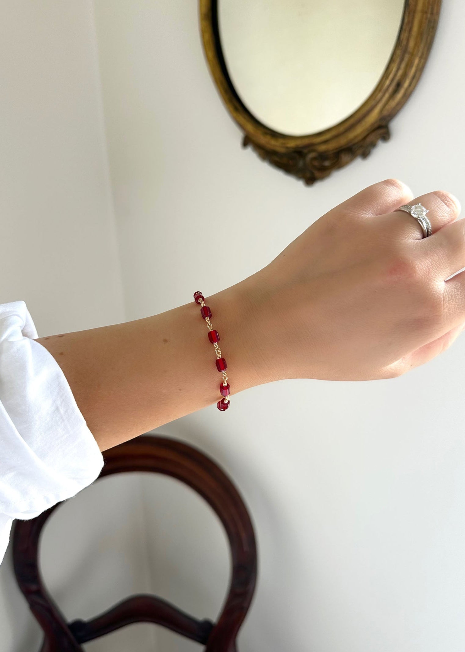 Cabrillo Bracelet - Garnet Red