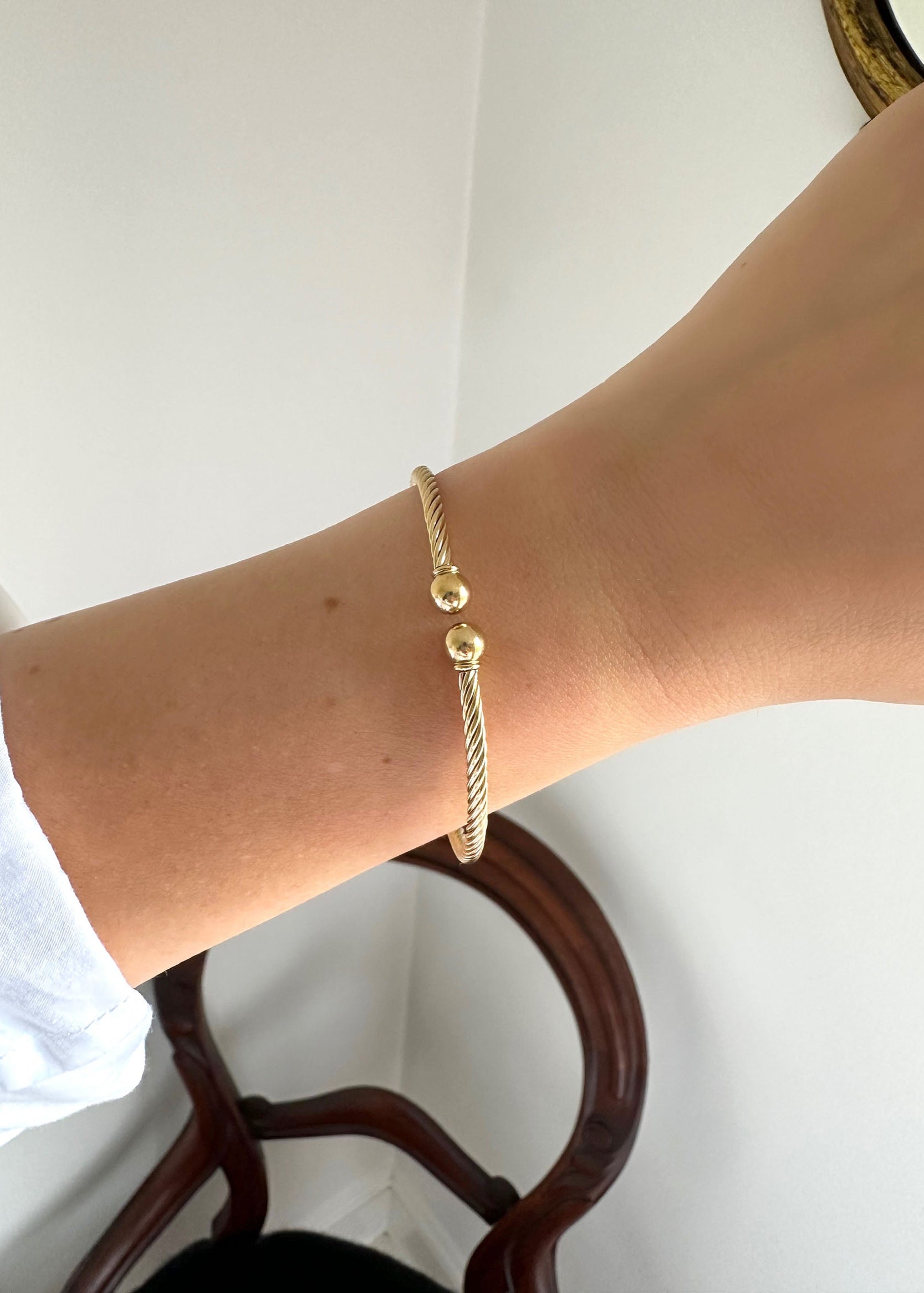 Twisted Cuff Bangle - 14k Gold Filled