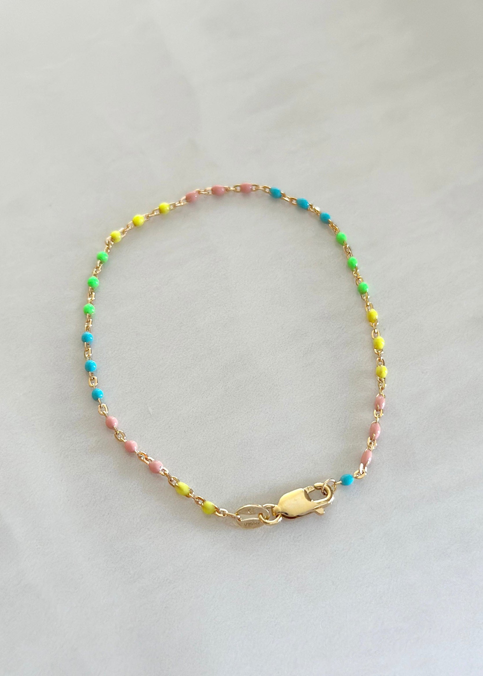 Multicolor Enamel Bracelet - 14k Gold Filled