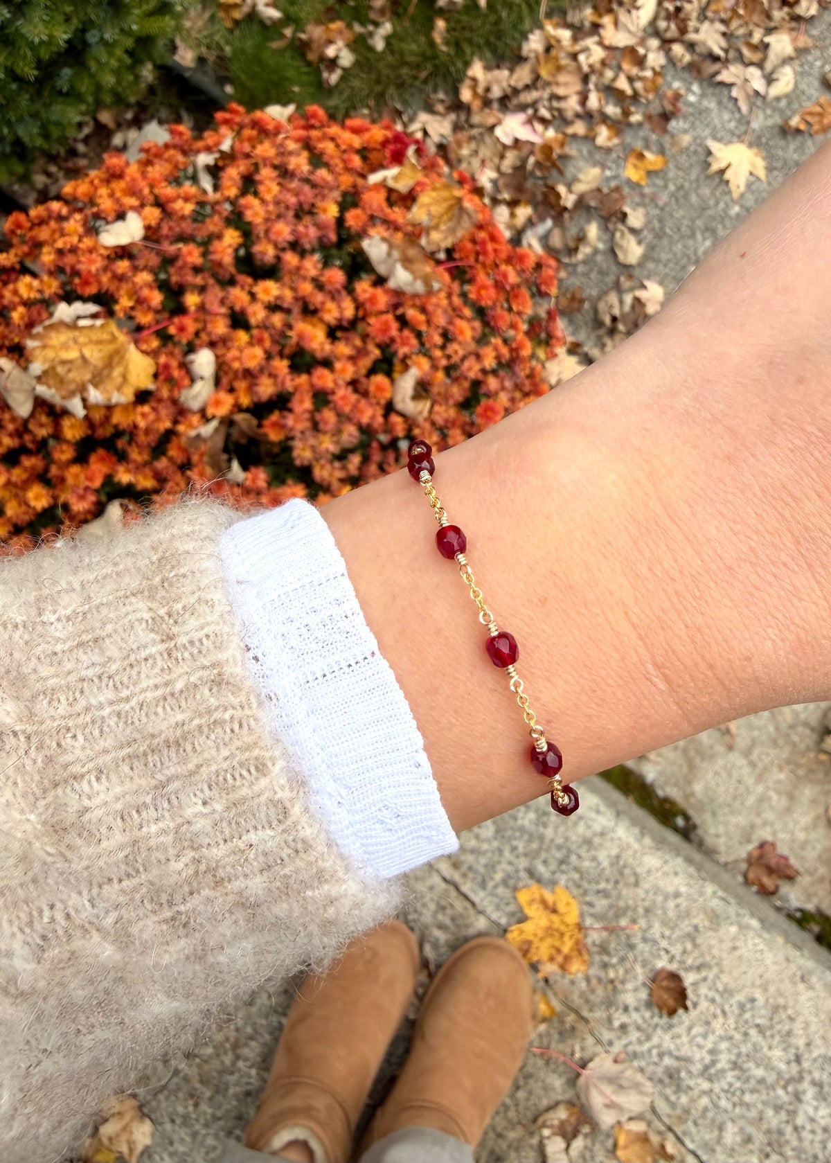 Haven Bracelet - Garnet
