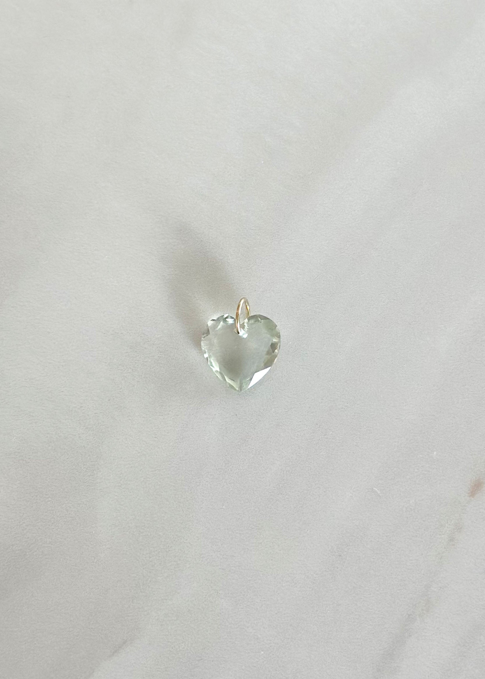 Green Amethyst Heart Pendant