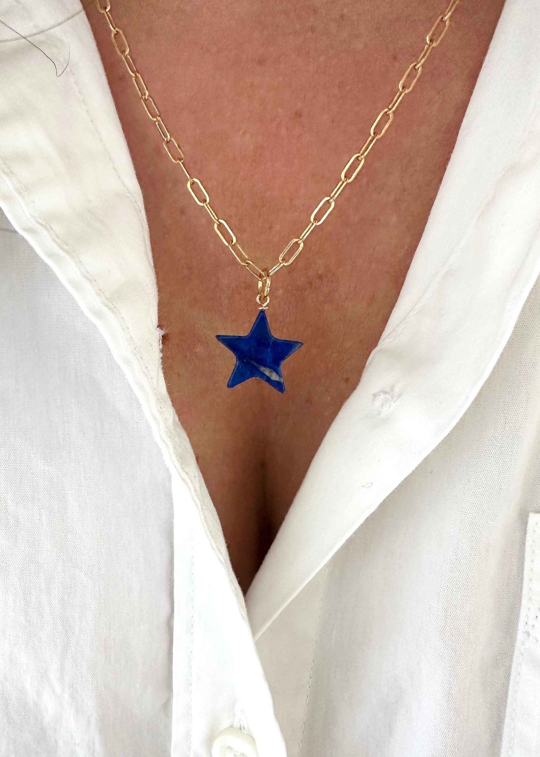 Lapis Star Pendant