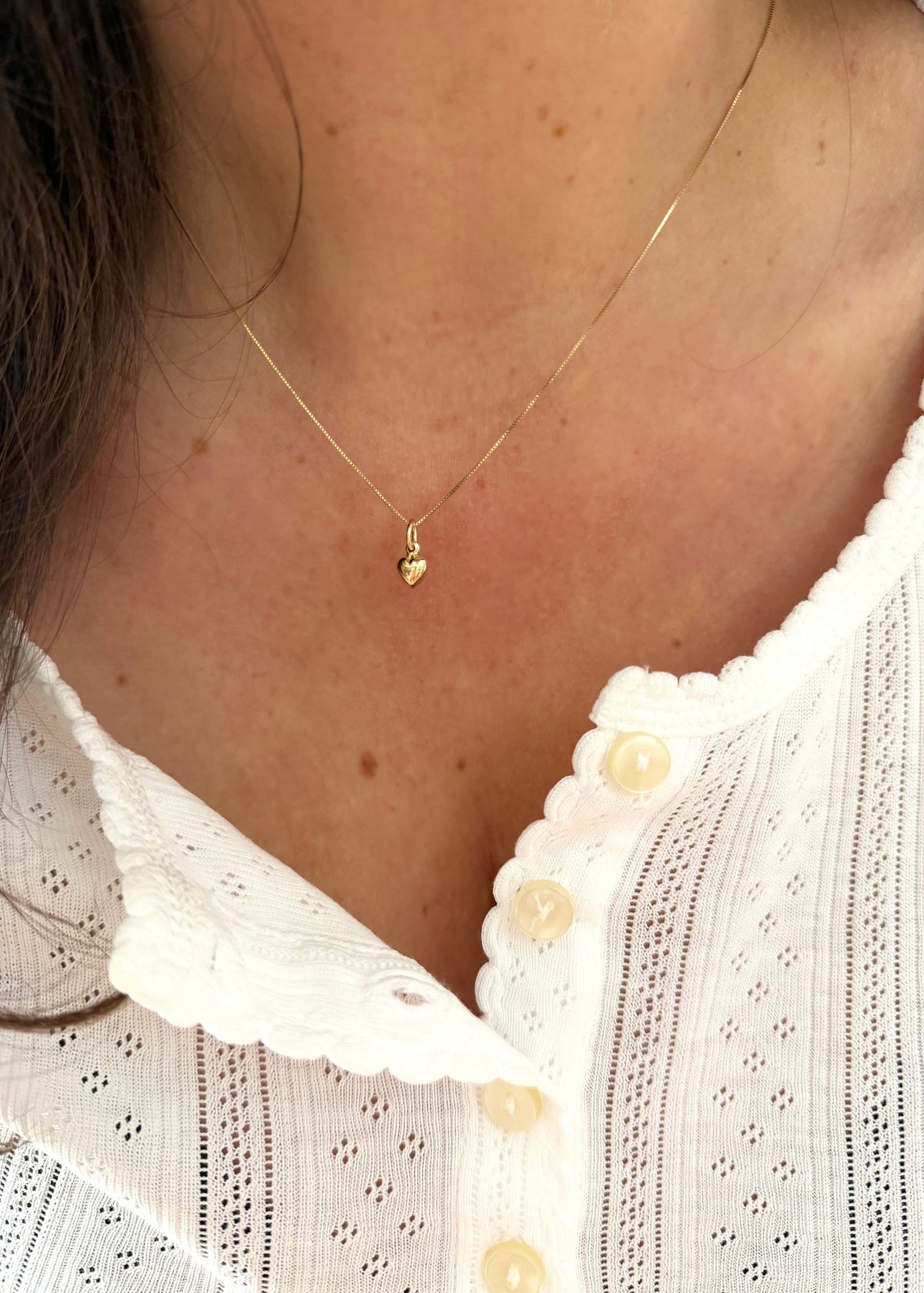 Puffy Heart Charm (XS) - 14k Gold Filled