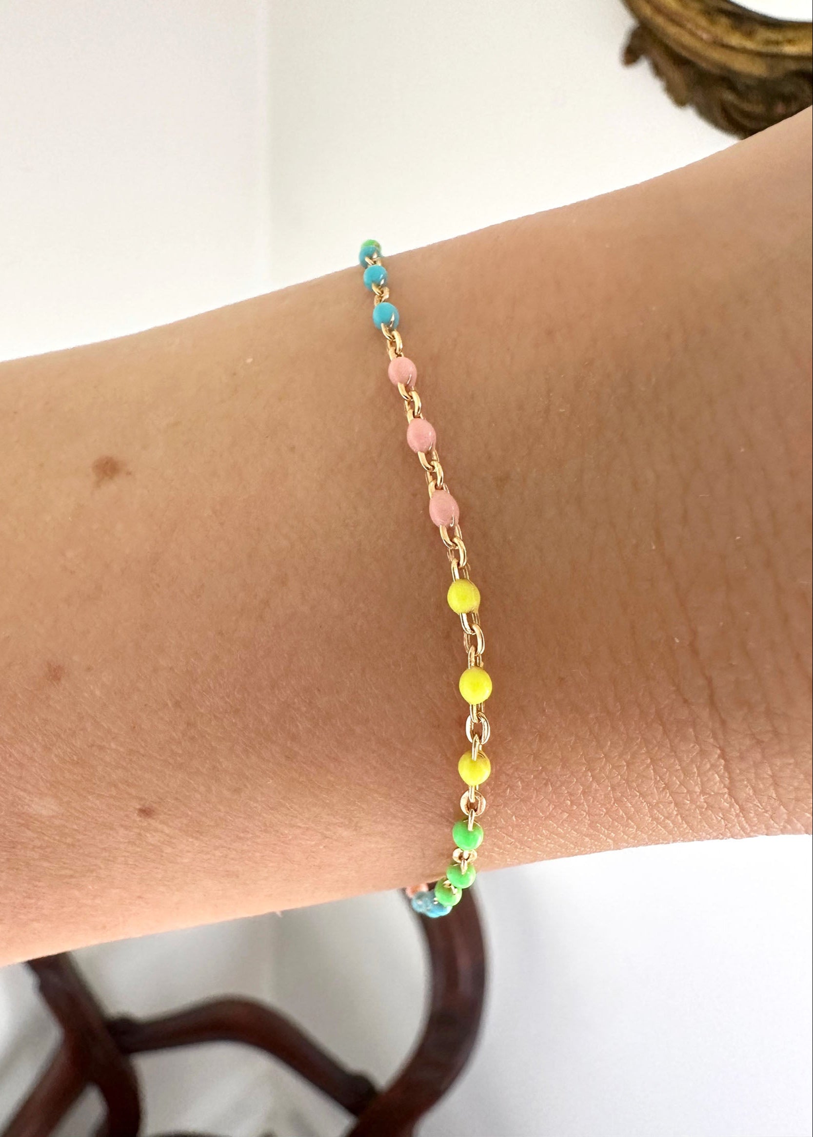 Multicolor Enamel Bracelet - 14k Gold Filled