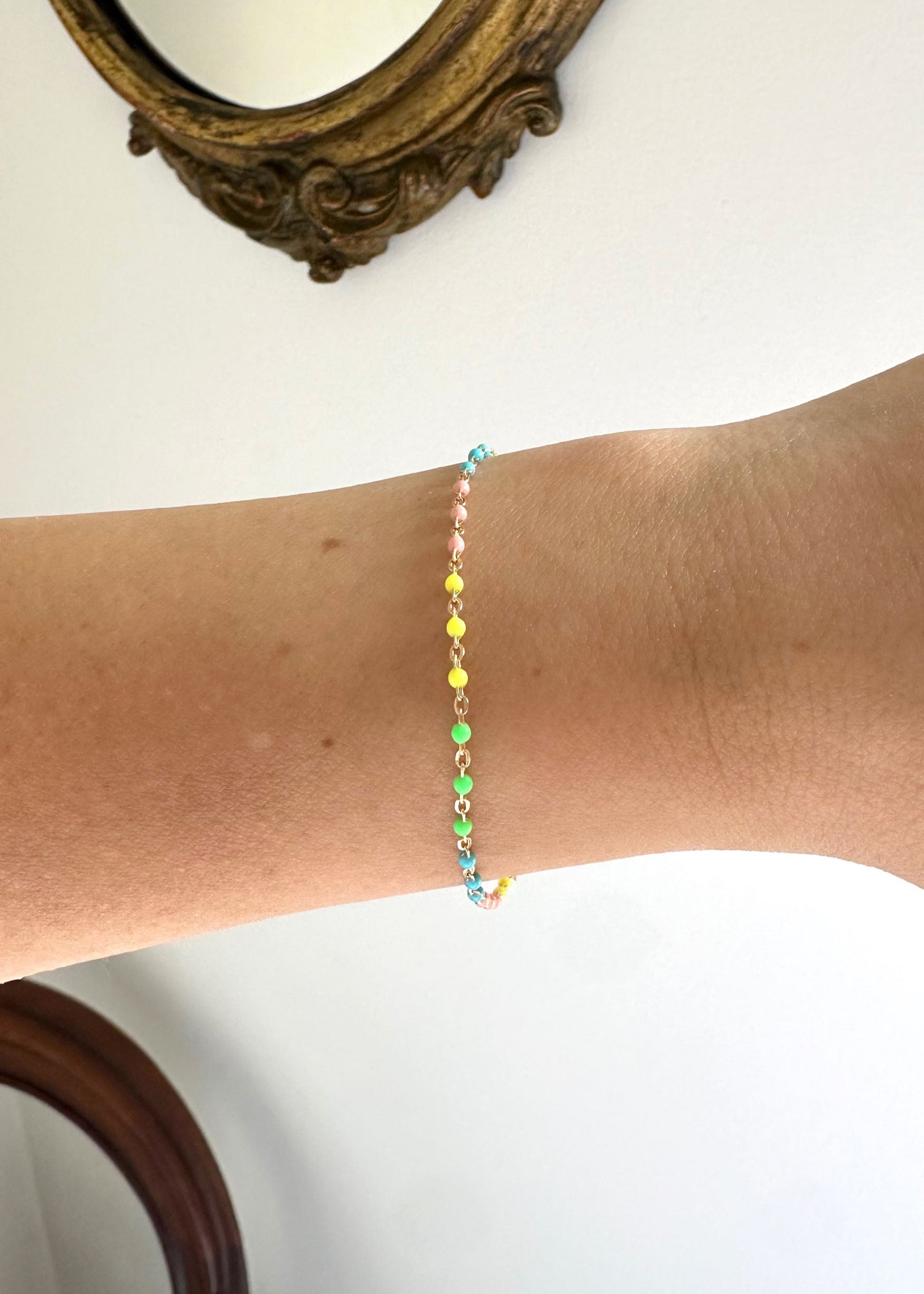 Multicolor Enamel Bracelet - 14k Gold Filled