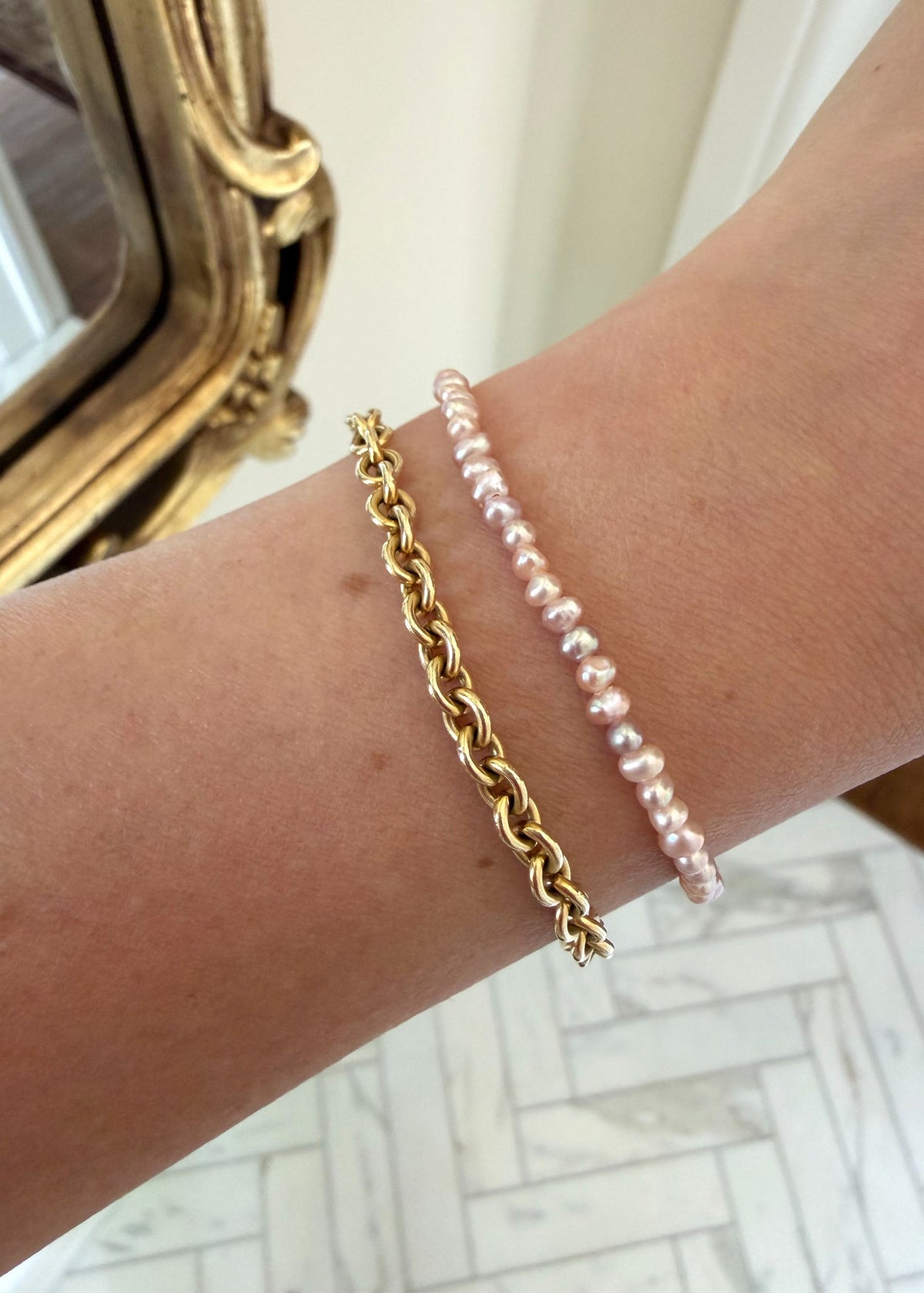 Rose Pearl Bracelet