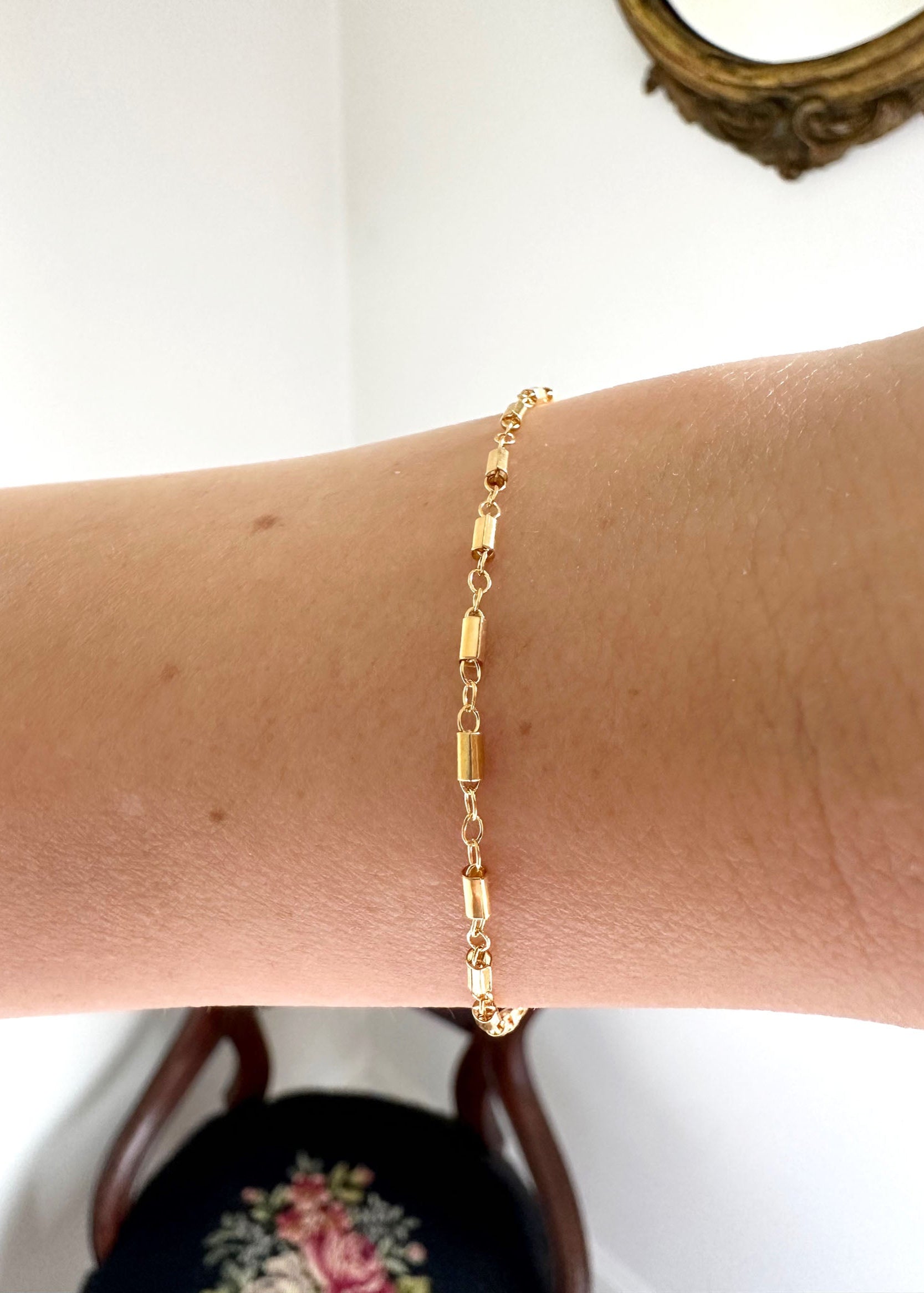 Satellite Bar Link Bracelet - 14k Gold Filled