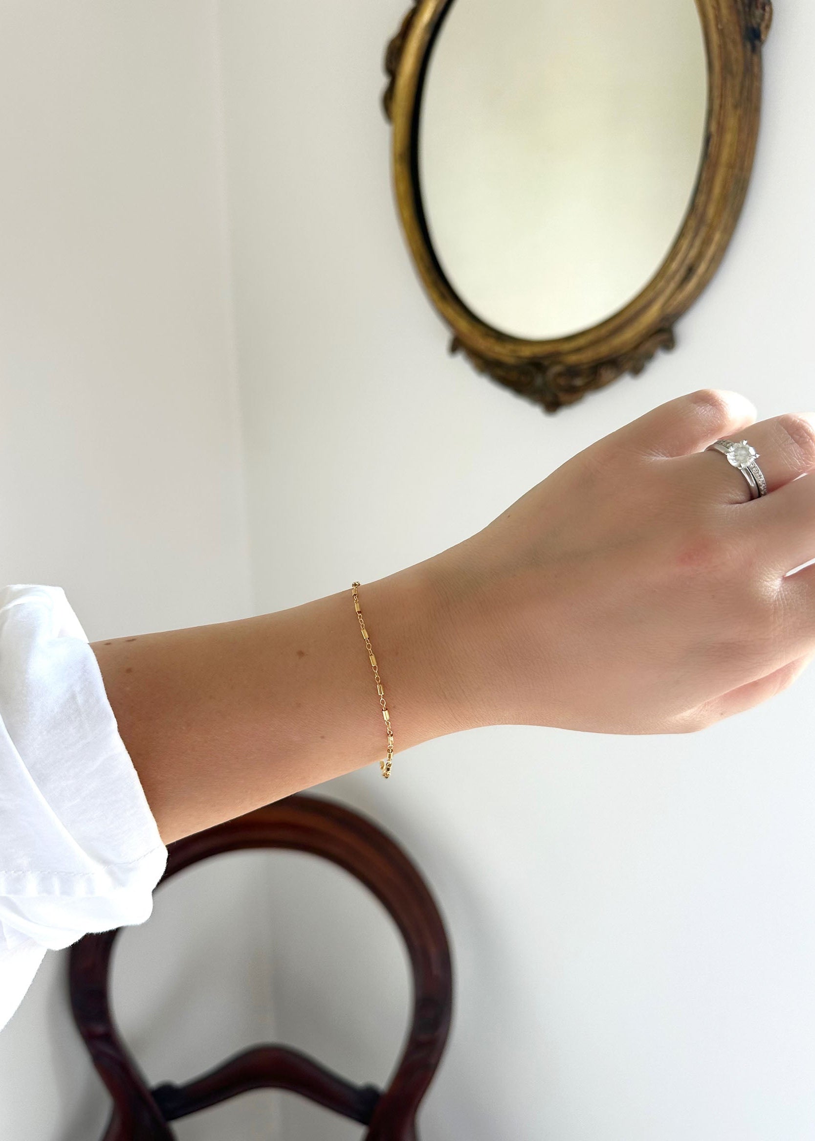 Satellite Bar Link Bracelet - 14k Gold Filled