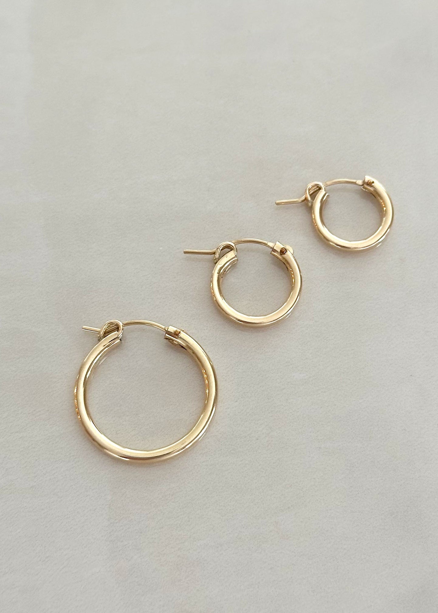 Créoles dorées simples