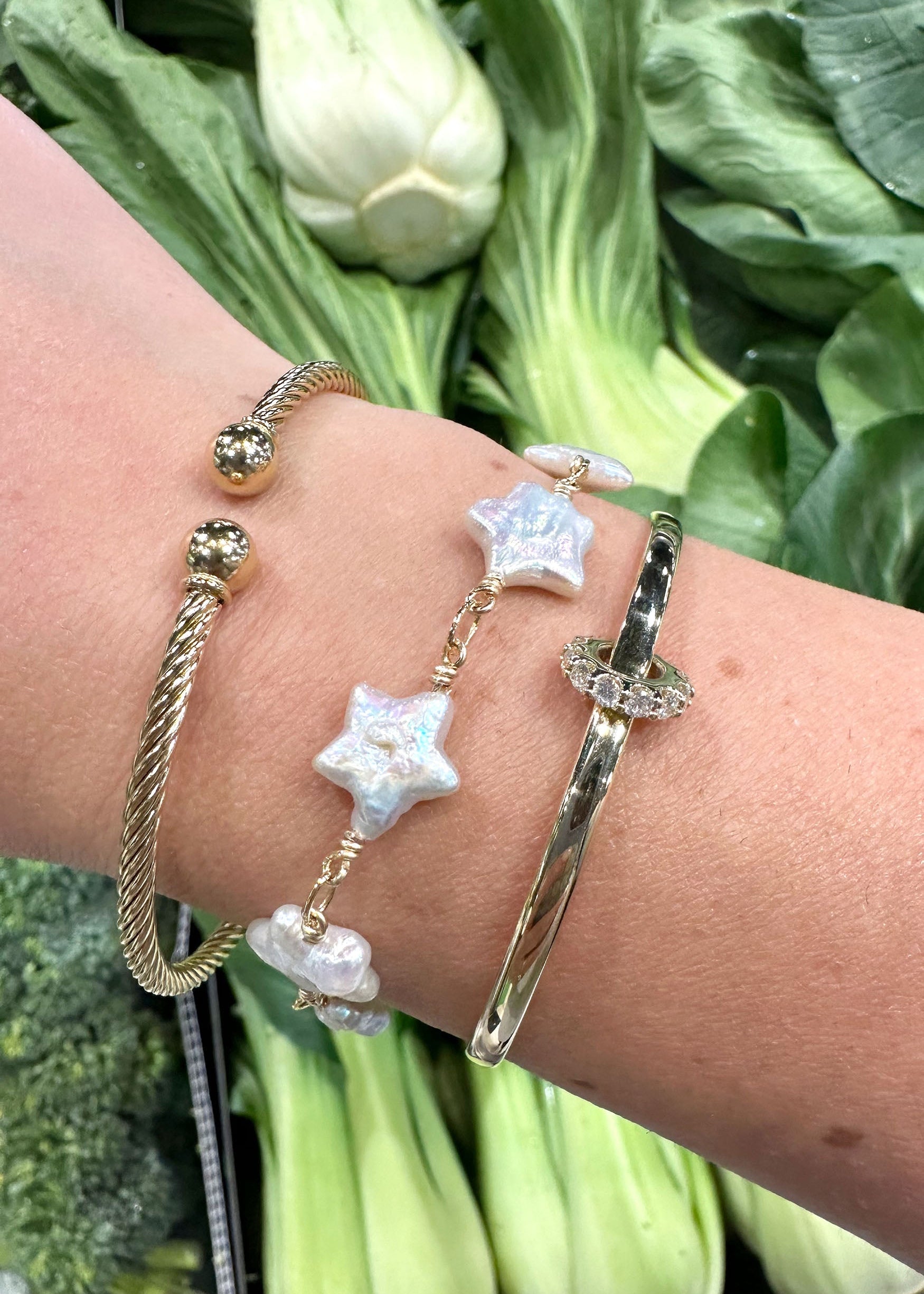 Pearl Star Bracelet - 14k Gold Filled