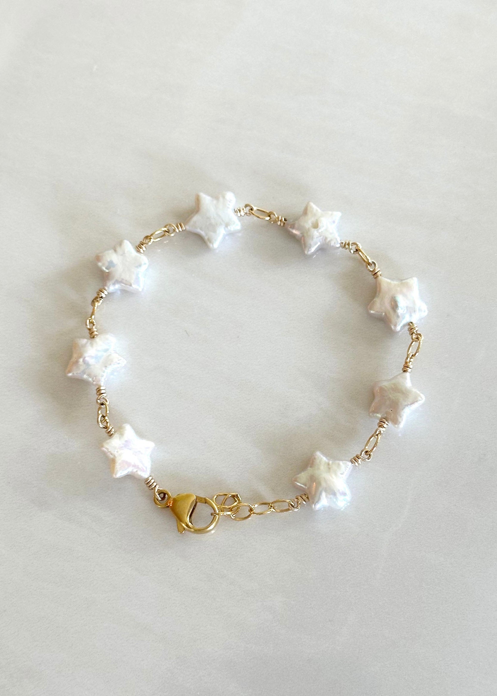 Pearl Star Bracelet - 14k Gold Filled