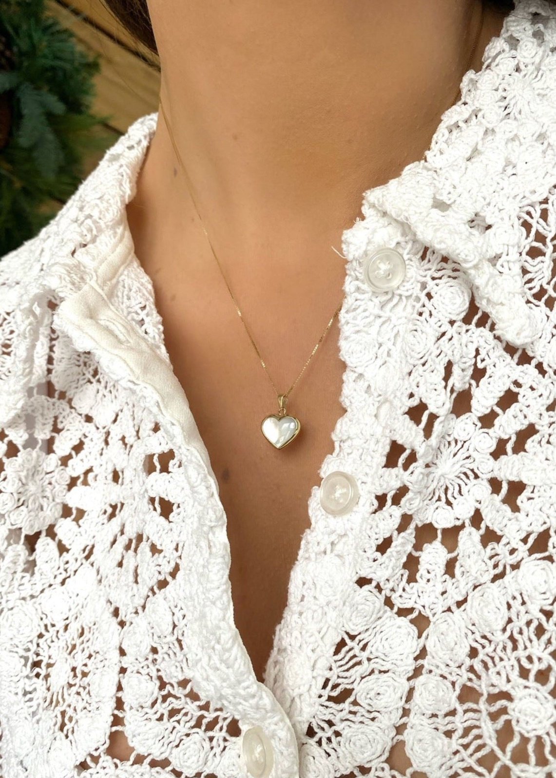 Pearl Heart Pendant (10k Solid Gold)