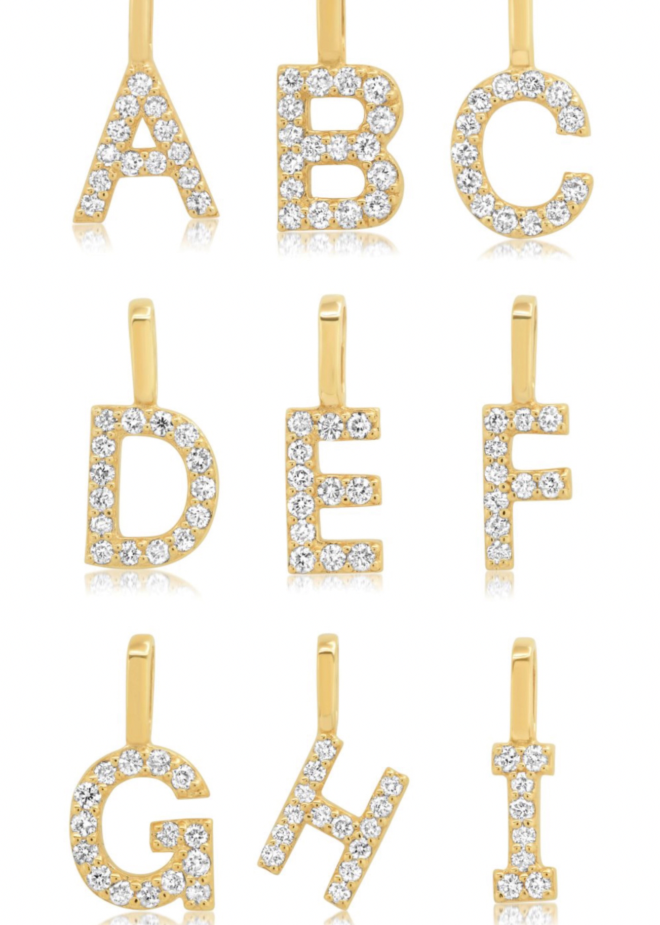 Diamond Letter Pendant