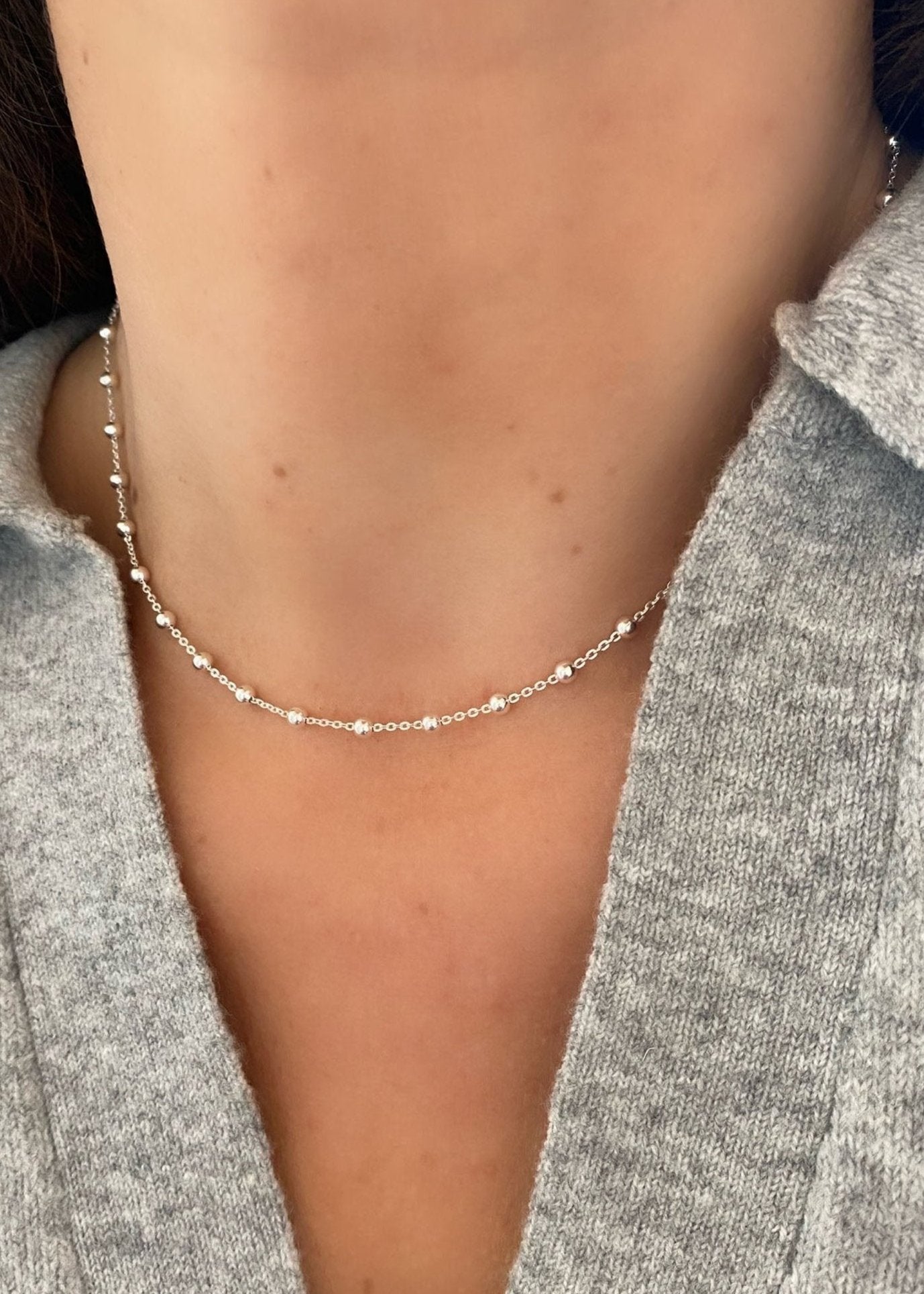 Silver Satellite Necklace