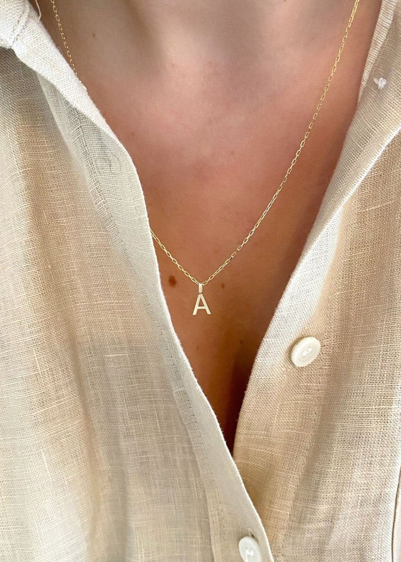 Letter Pendants (10k Solid Gold)
